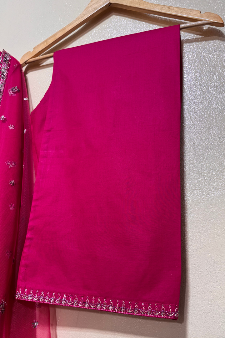 Best Selling - Berry Blush 3Pc Embroidered Lawn Dress