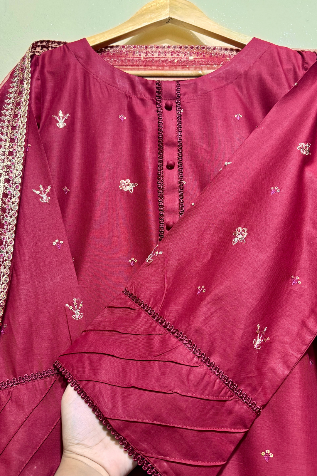 Best Selling - Ruby Mist 3Pc Embroidered Lawn Dress