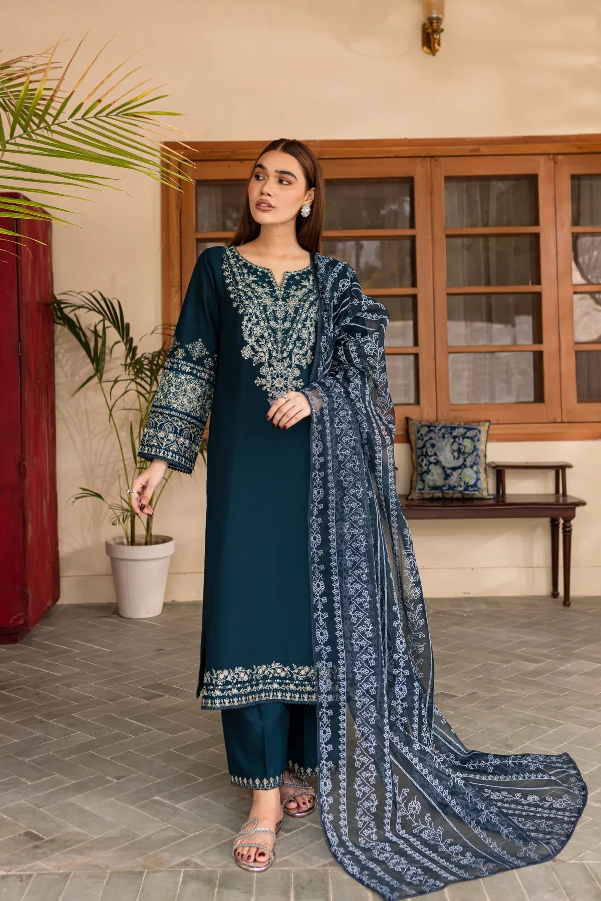 Amari 3Pc Embroidered Dress