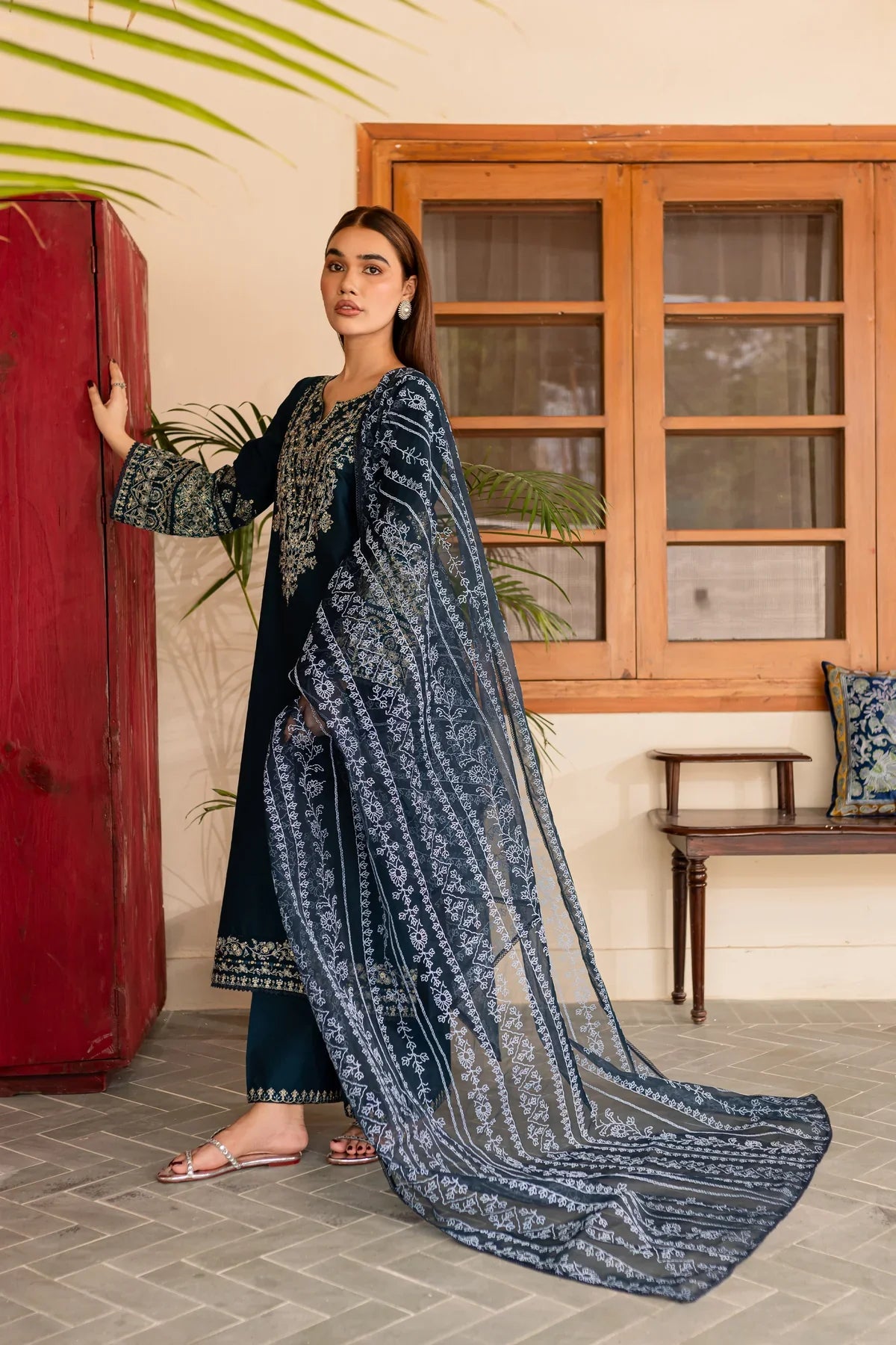 Amari 3Pc Embroidered Dress