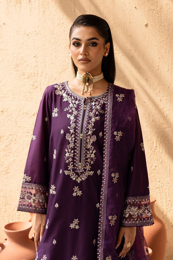 Best Selling - Amethyst 3Pc Embroidered Solid Dress
