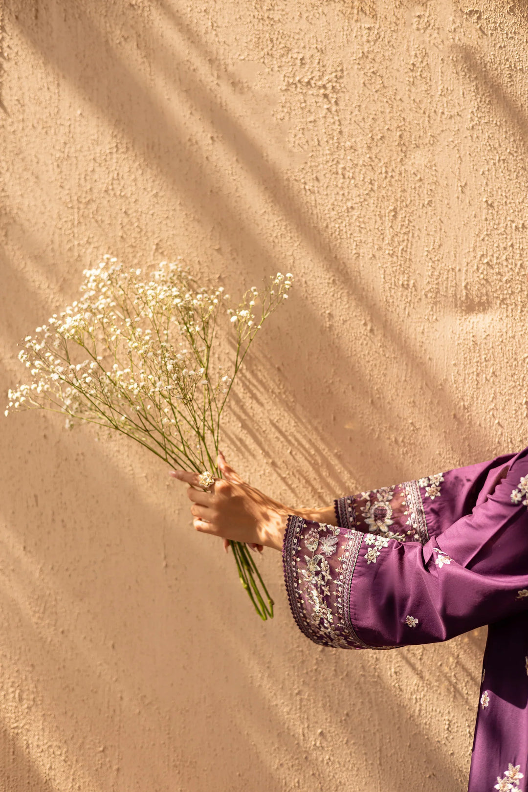 Best Selling - Amethyst 3Pc Embroidered Solid Dress