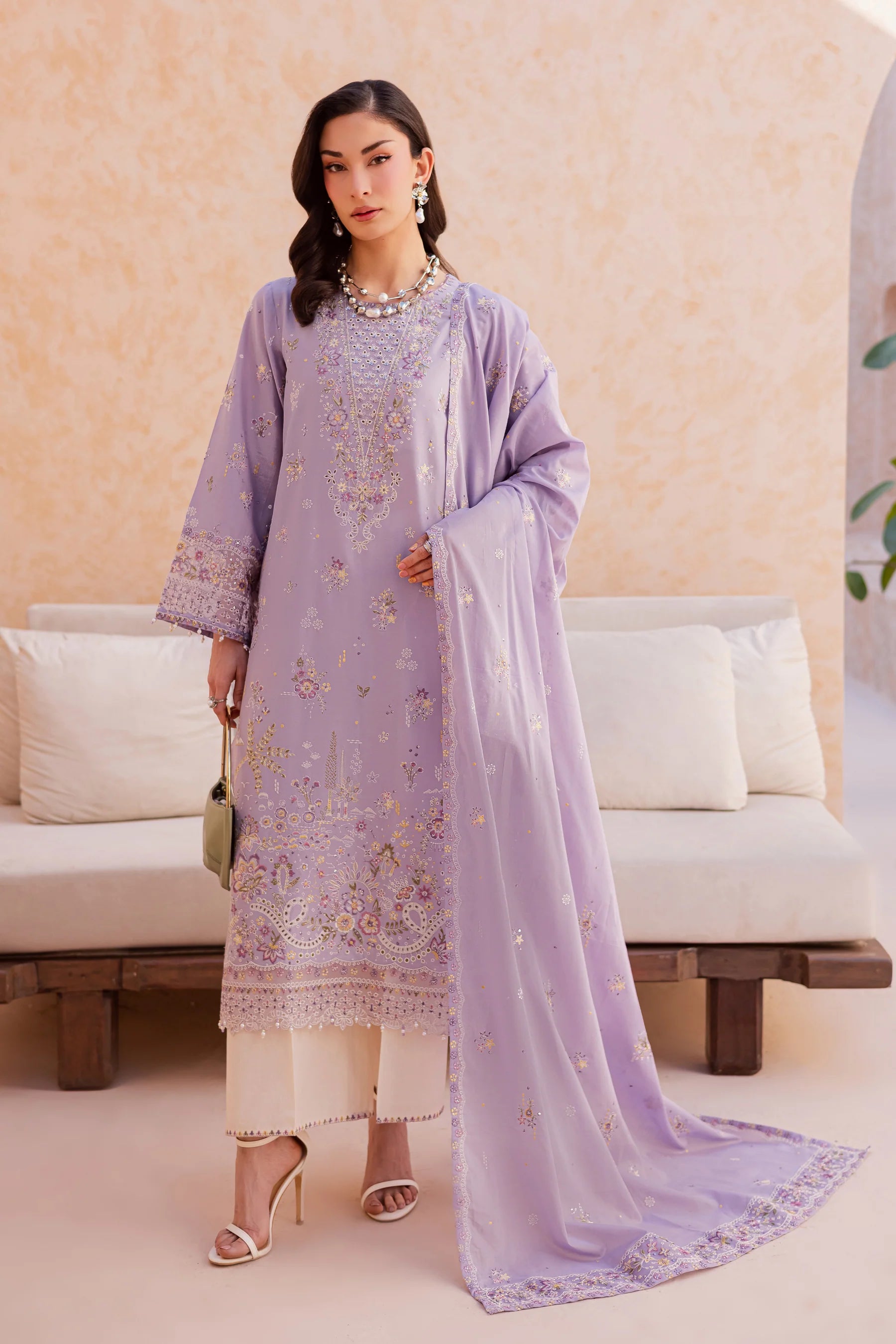 Bagh 3Pc Festive Embroidered Dress