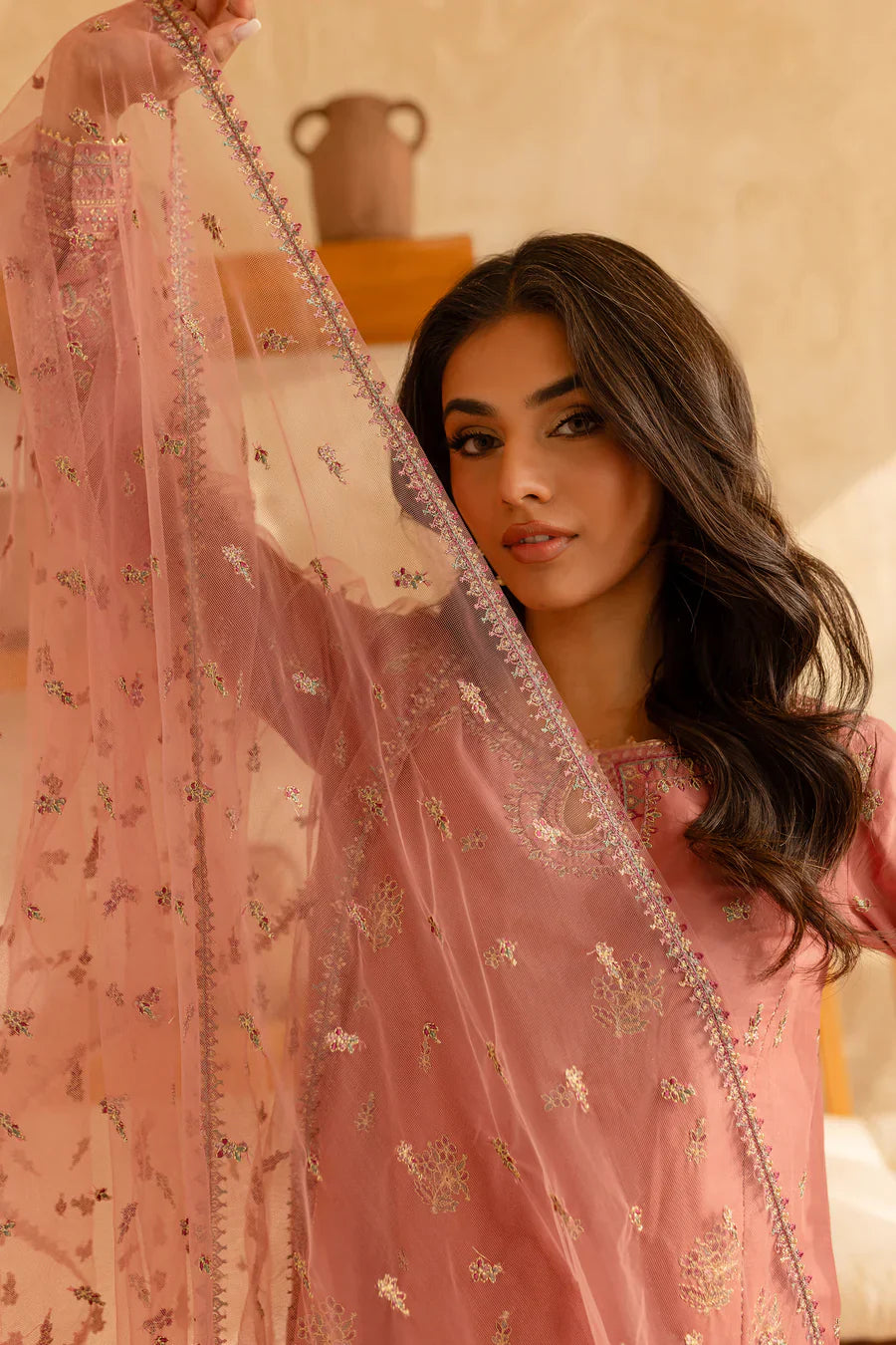 Bahar 3Pc Embroidered Dress