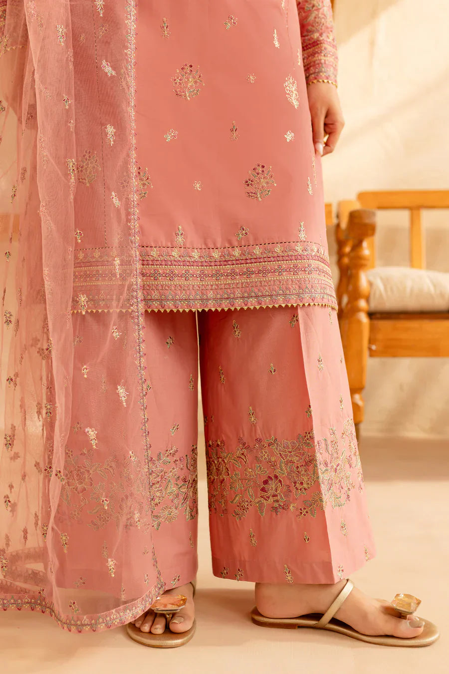 Bahar 3Pc Embroidered Dress