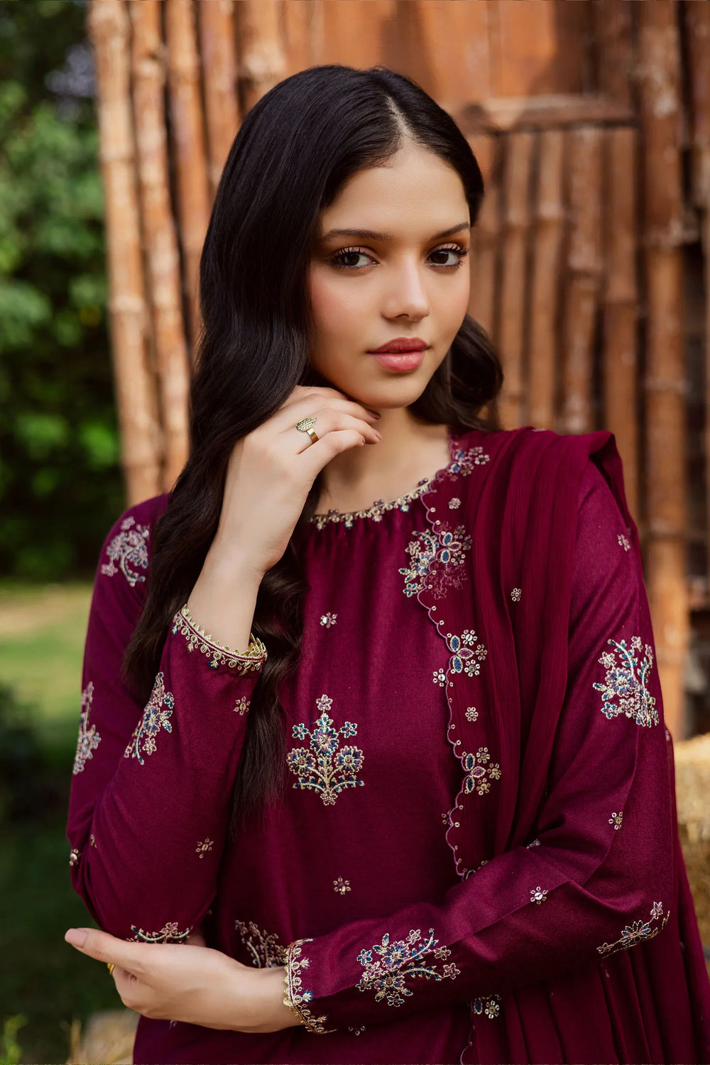 Best Selling - Bells 3Pc Embroidered Dress - Warisha Pret