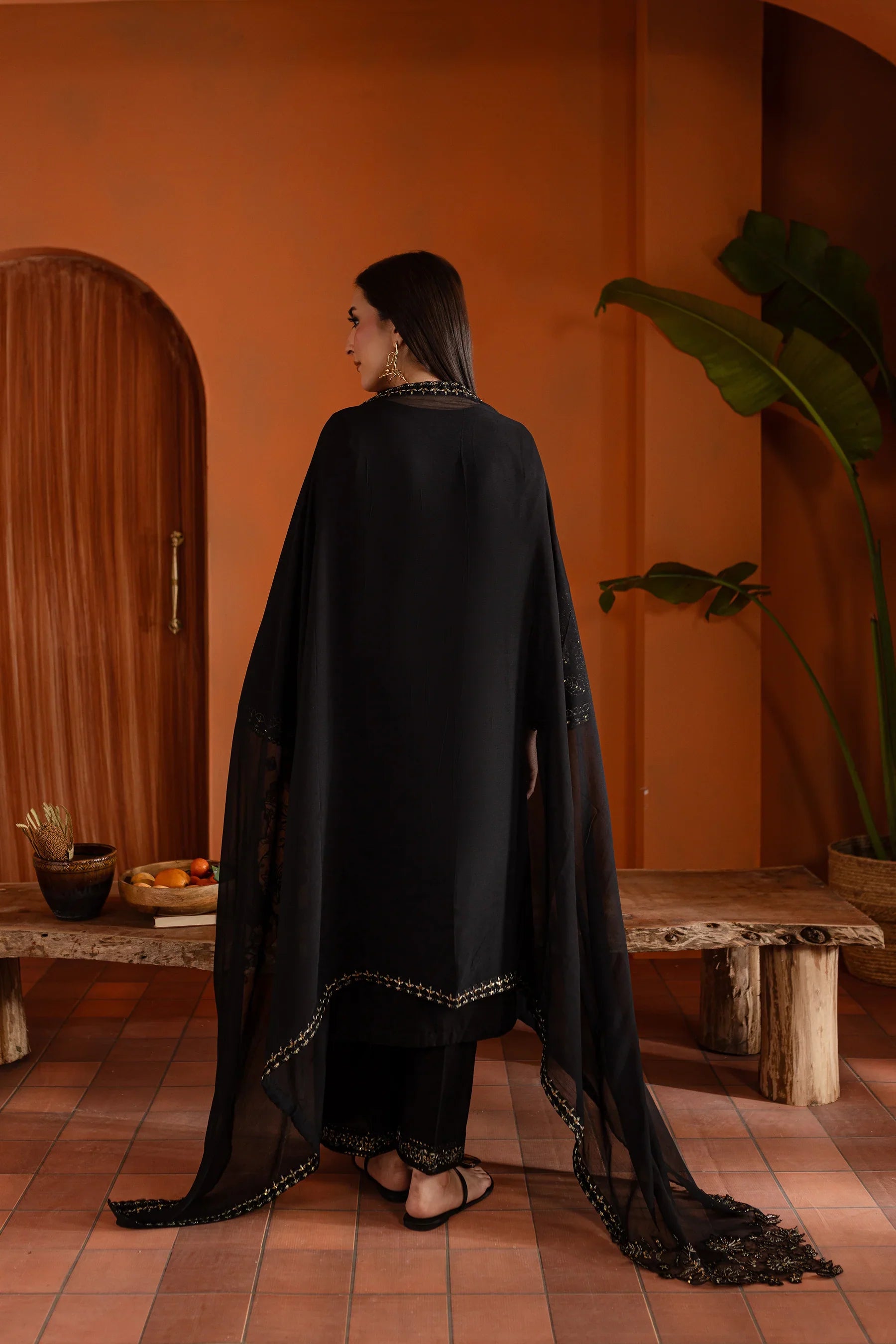 Black Magisk 3Pc Embroidered Dress