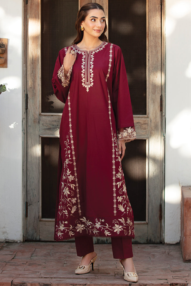 Cherry 2Pc Embroidered Dress