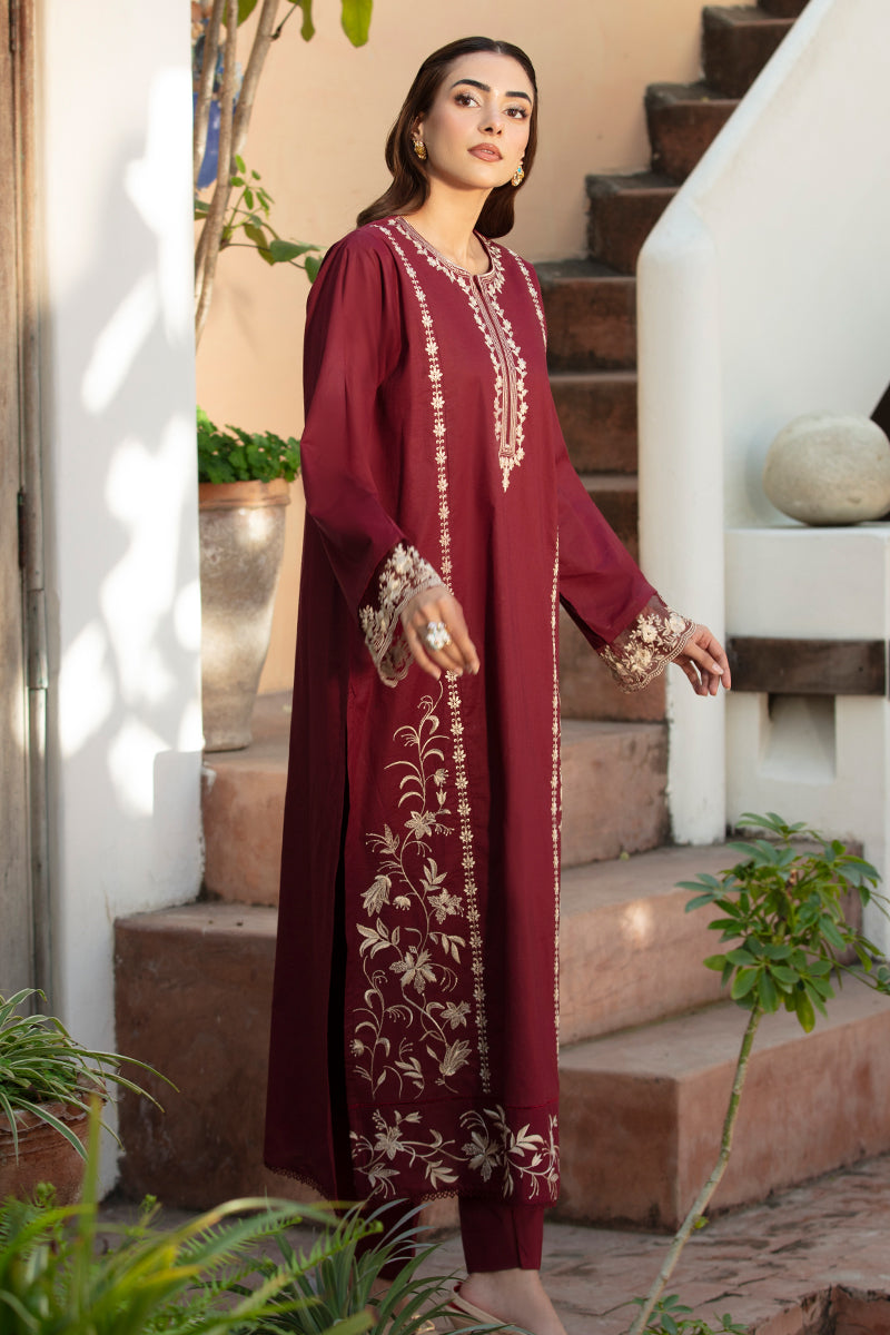 Cherry 2Pc Embroidered Dress