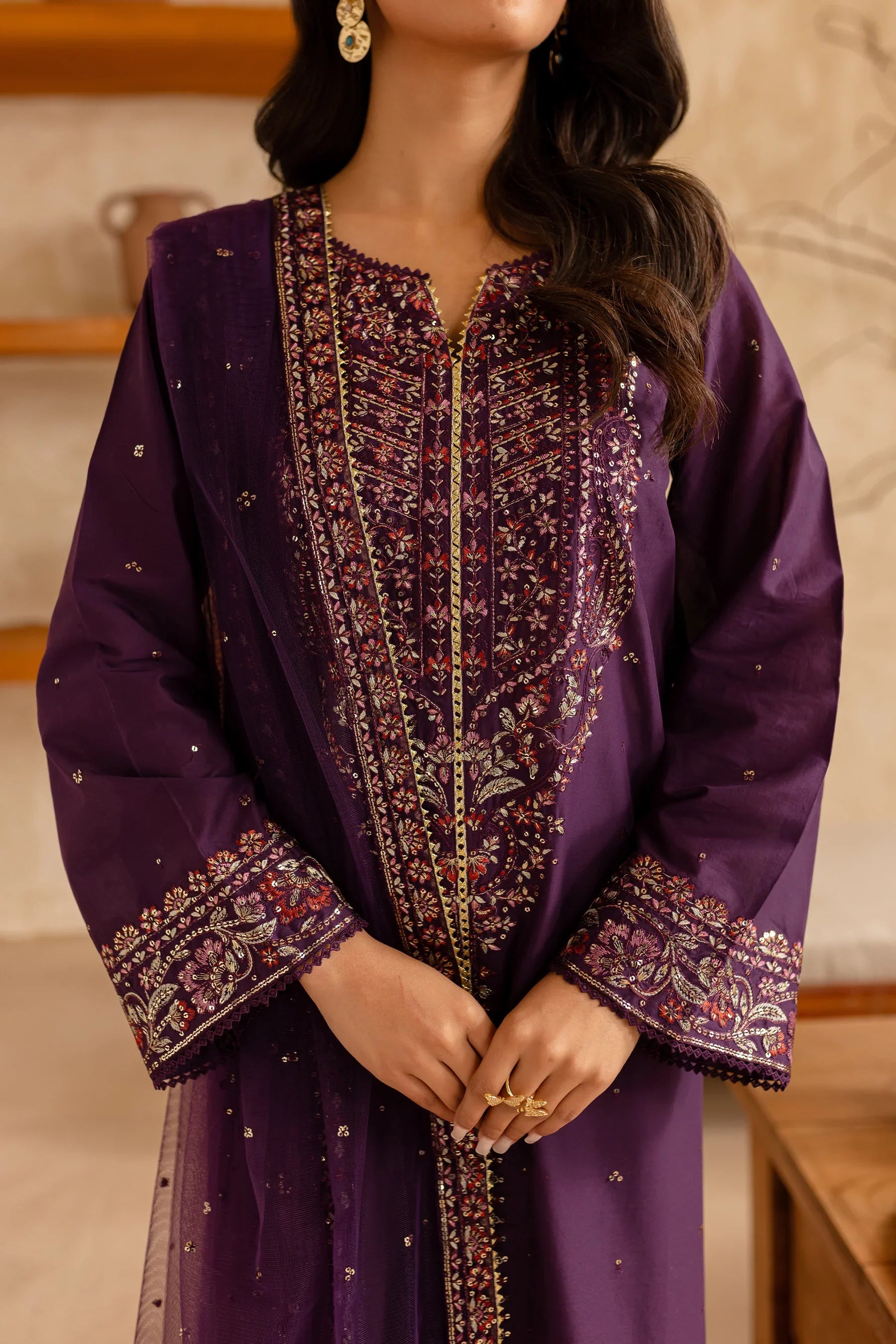 Cyelin 3Pc Embroidered Dress