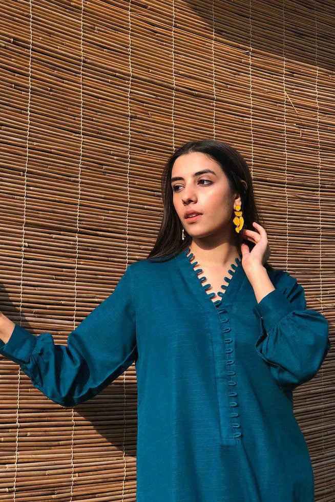 Best Selling - Diva 2Pc Cotton Solid Dress