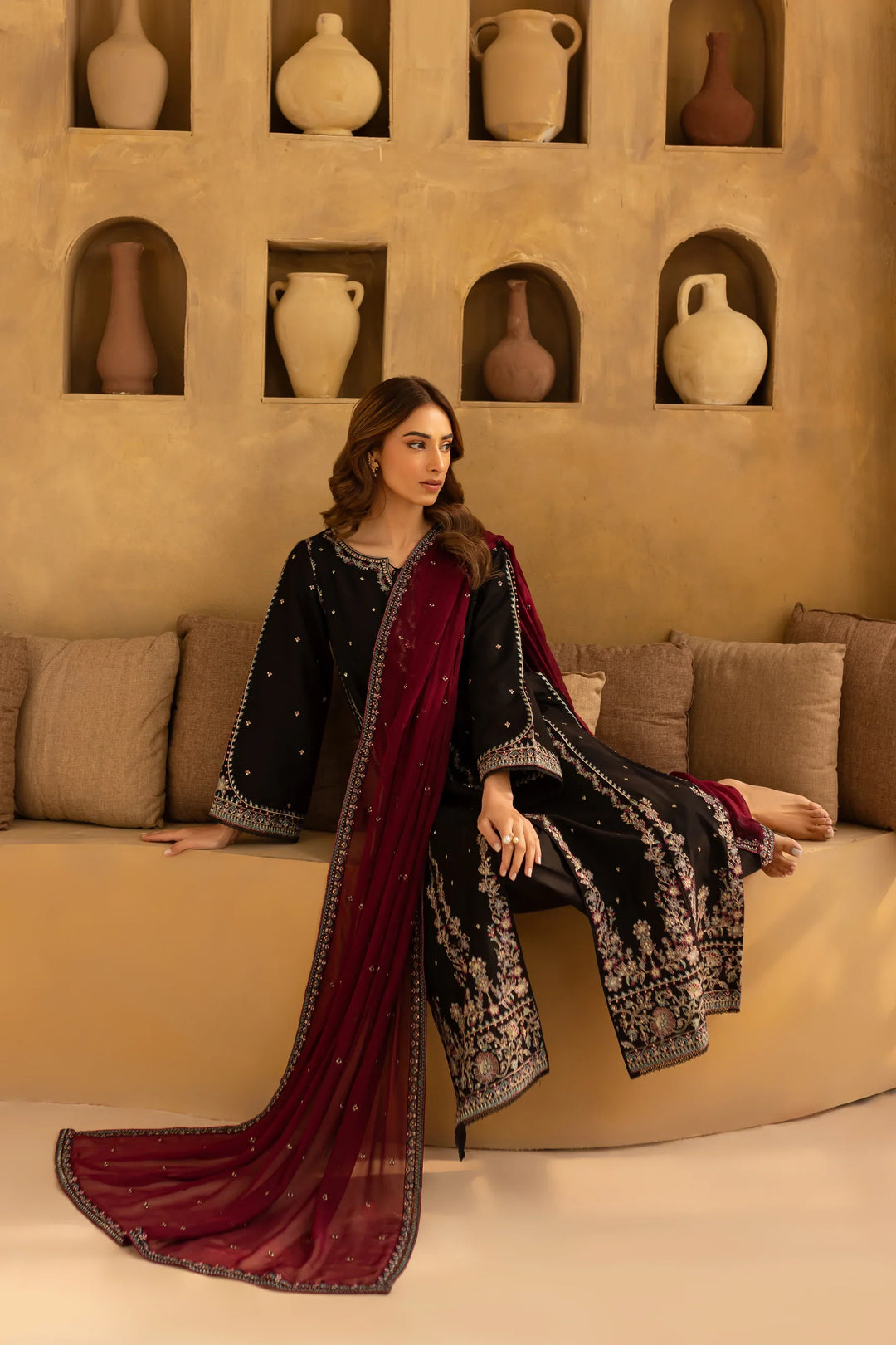 Best Selling - Dusk 3Pc Embroidered Dress