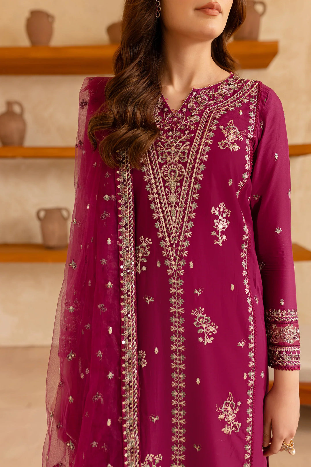 Best Selling - Ehaad 3Pc Embroidered Dress