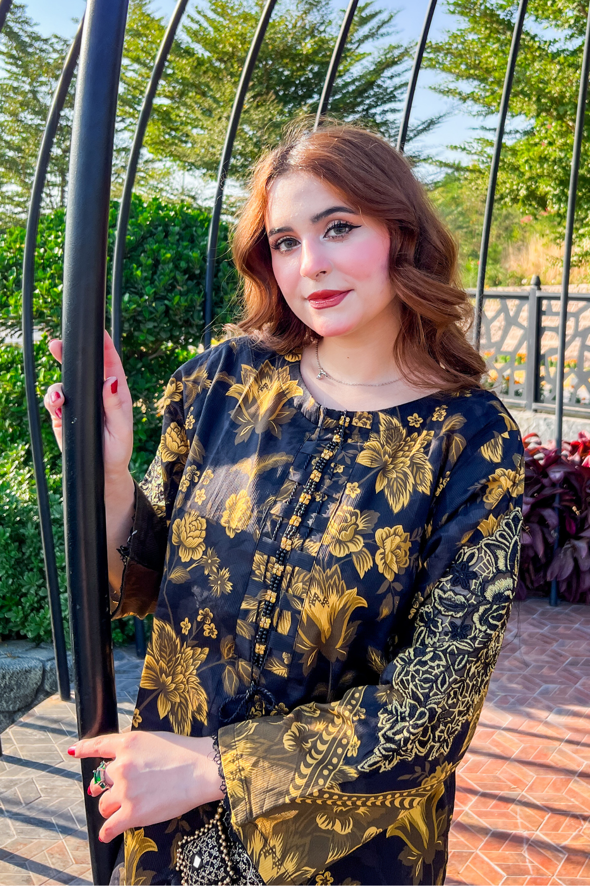 Enya 2Pc Embroidered Dress