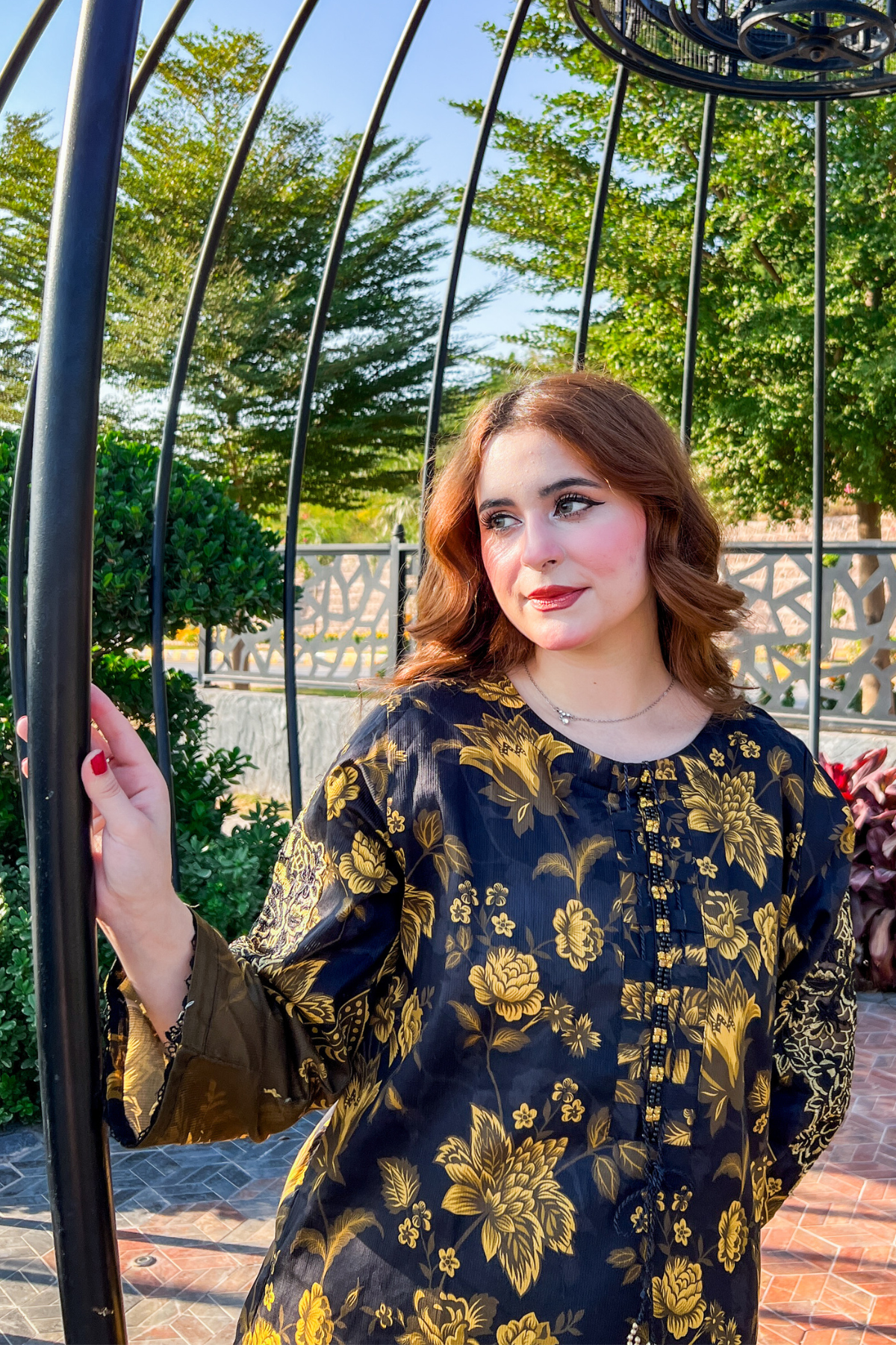 Enya 2Pc Embroidered Dress