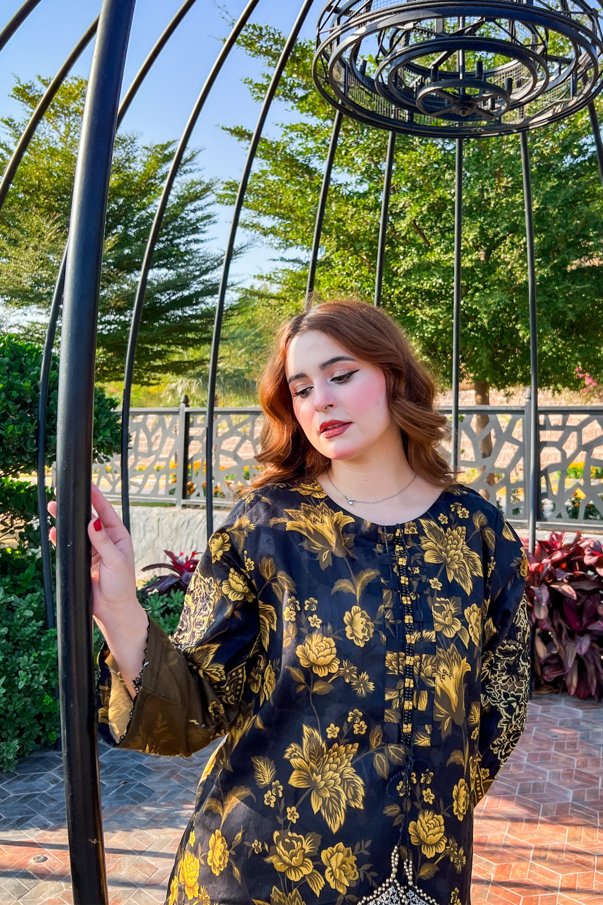 Enya 2Pc Embroidered Dress