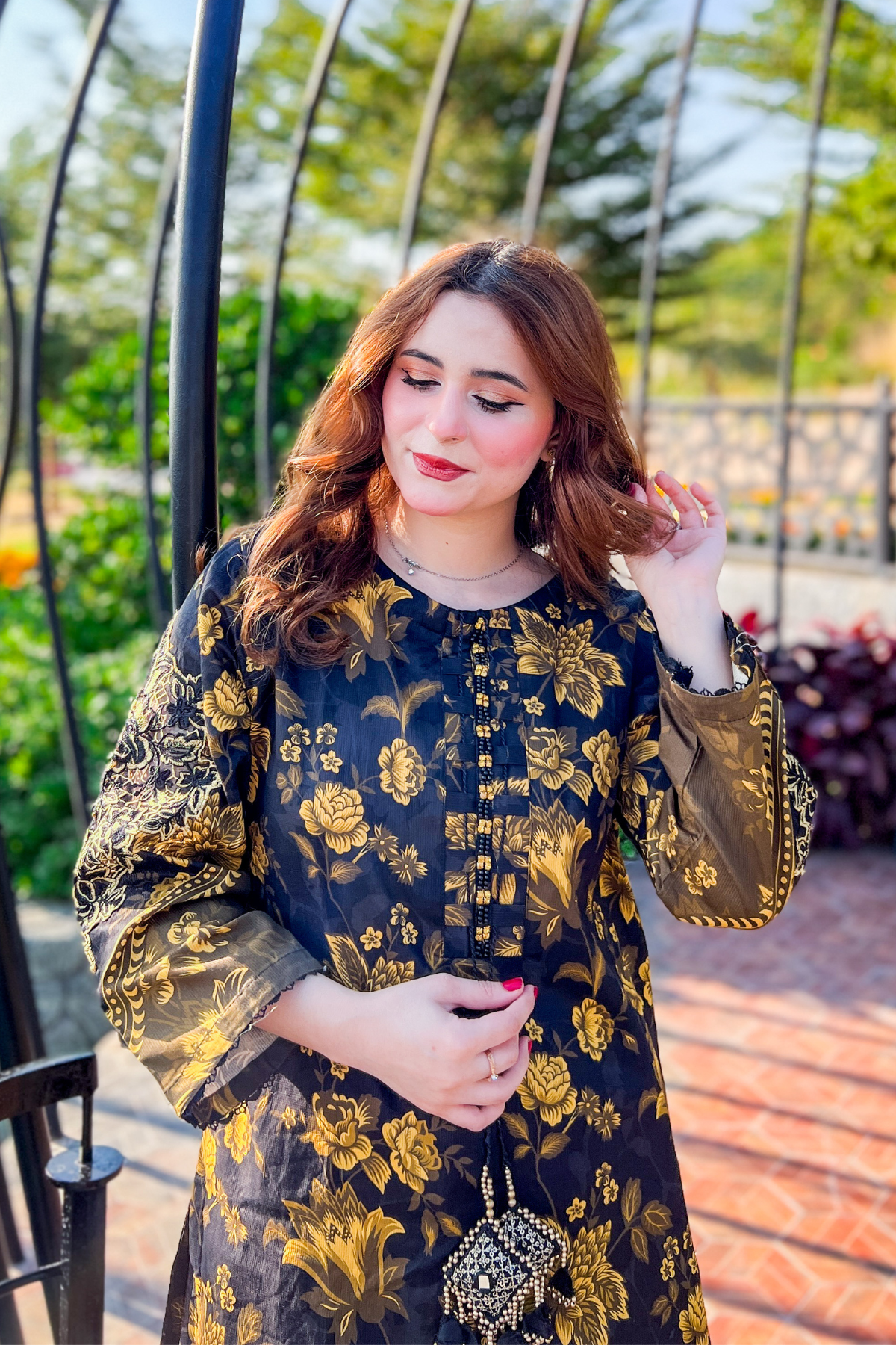 Enya 2Pc Embroidered Dress