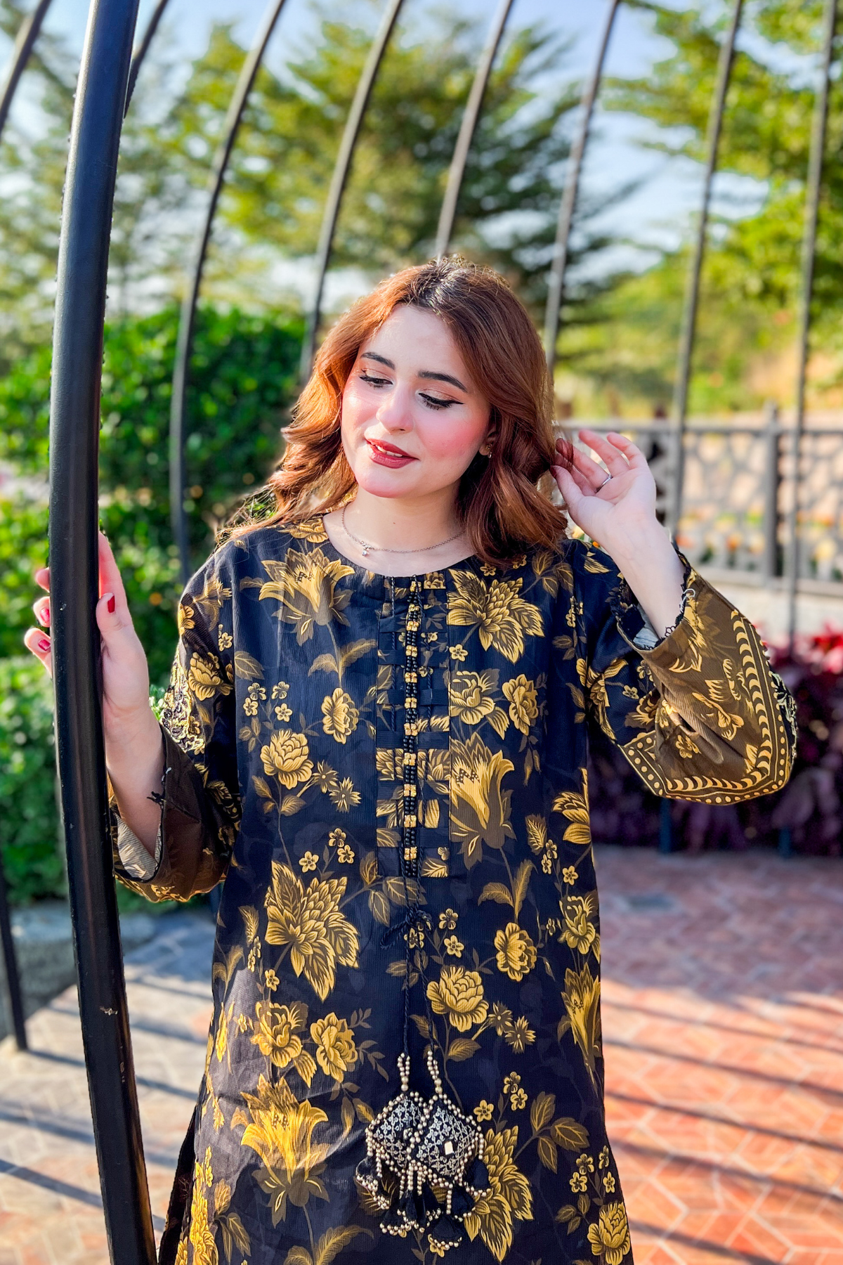 Enya 2Pc Embroidered Dress