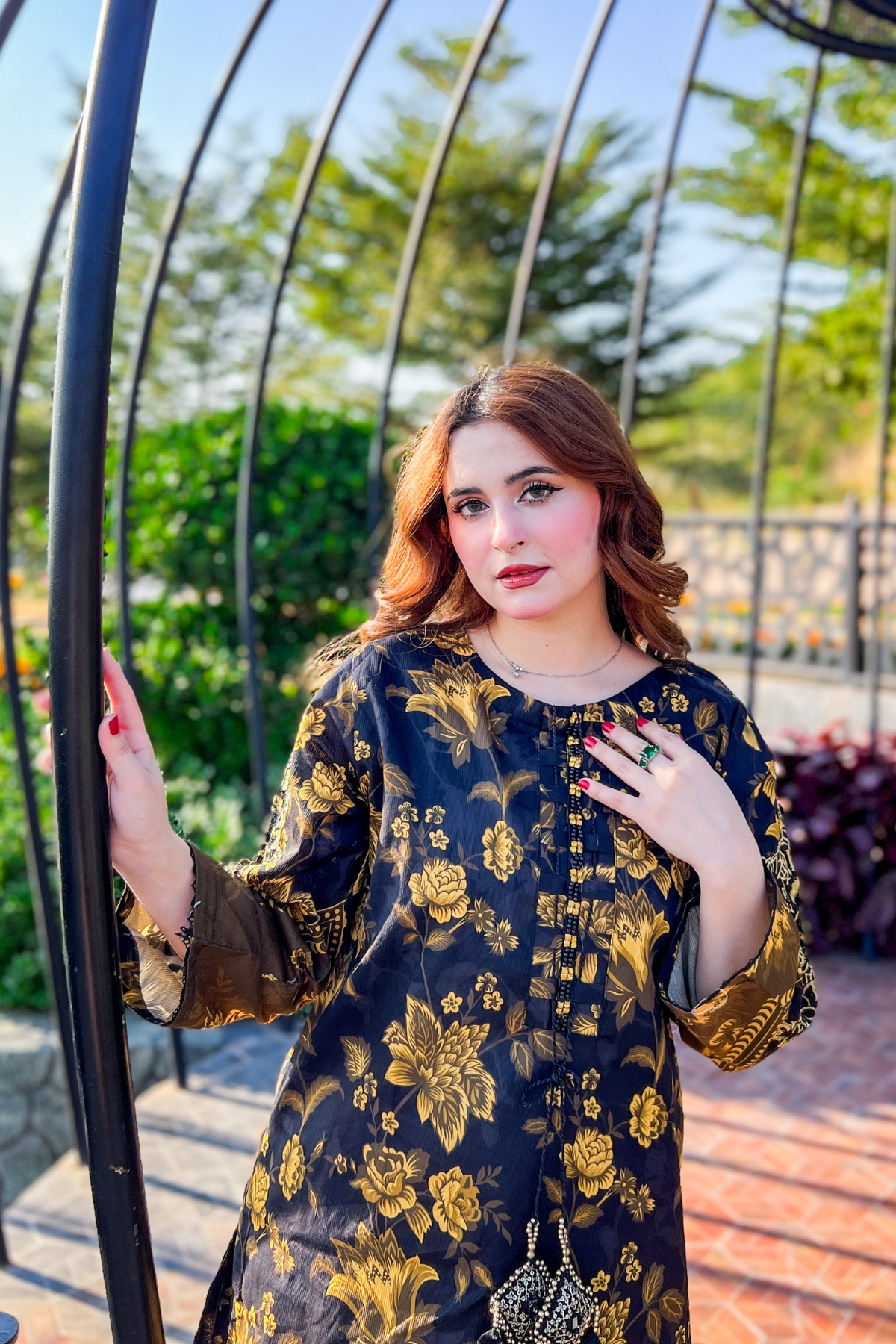 Enya 2Pc Embroidered Dress
