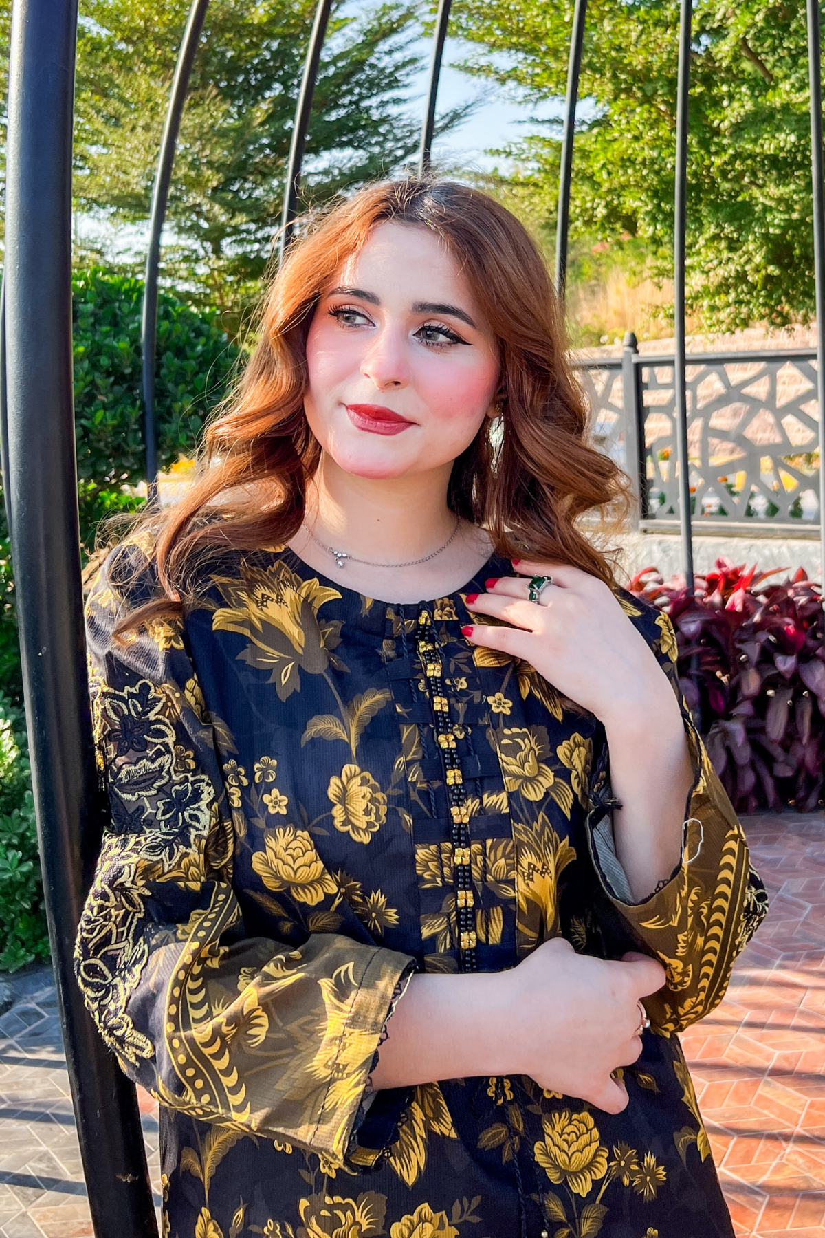 Enya 2Pc Embroidered Dress