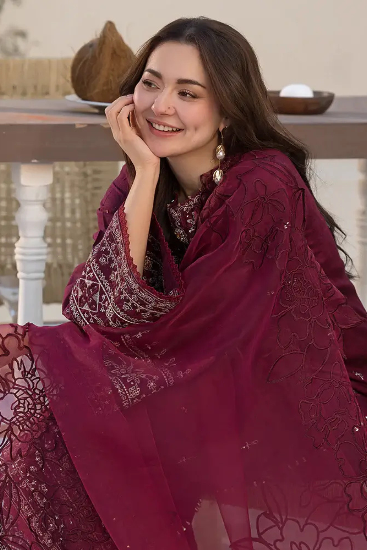 Flora 3Pc Embroidered Dress