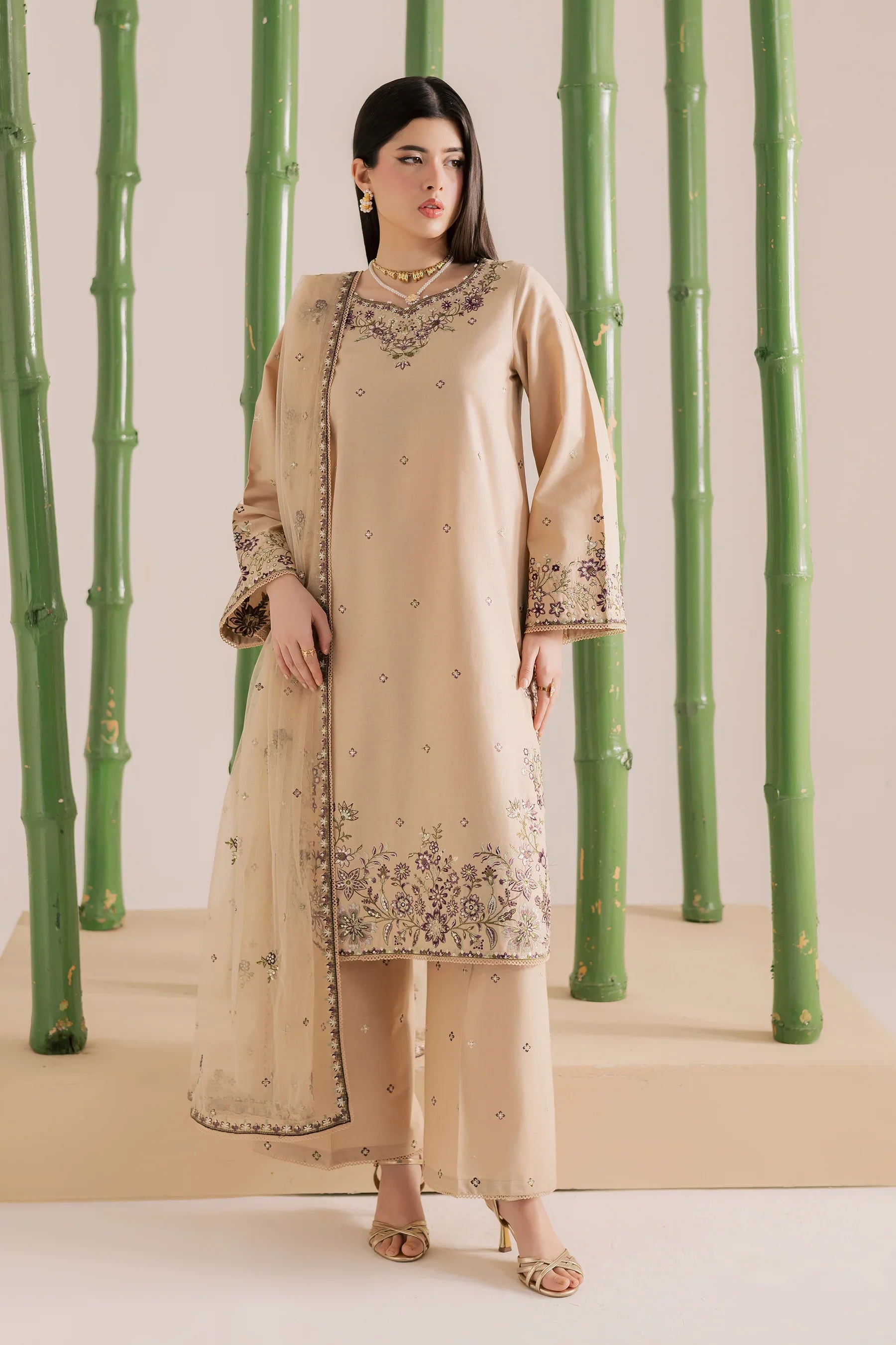 Hastings 3Pc Embroidered Dress