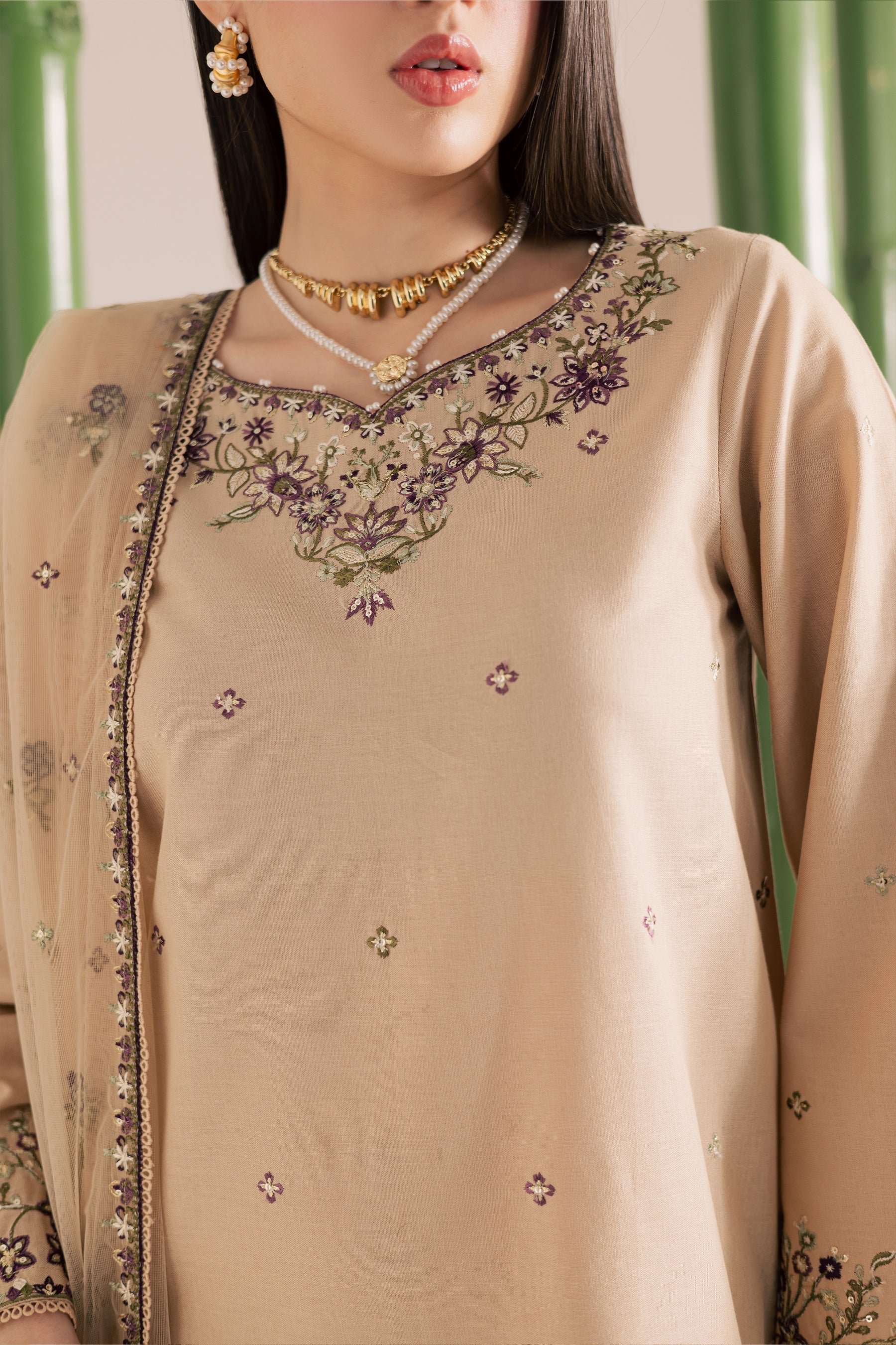 Hastings 3Pc Embroidered Dress