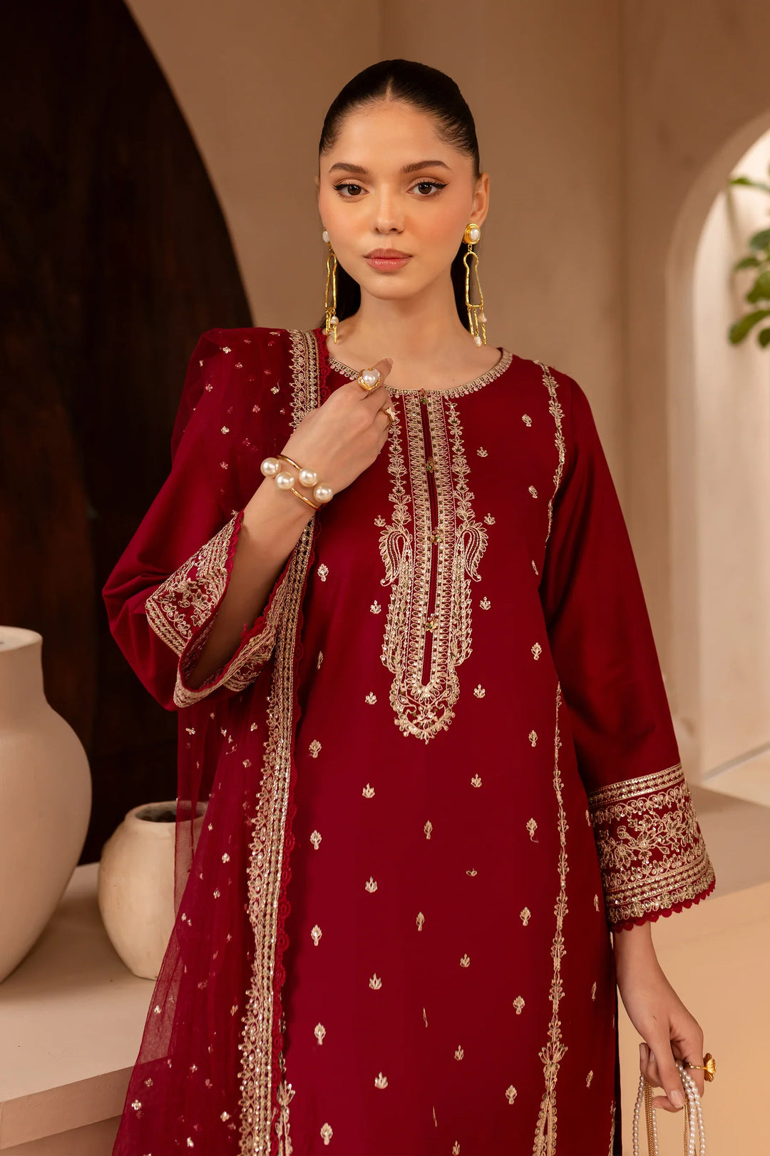 Best Selling - Hayzen 3Pc Embroidered Dress