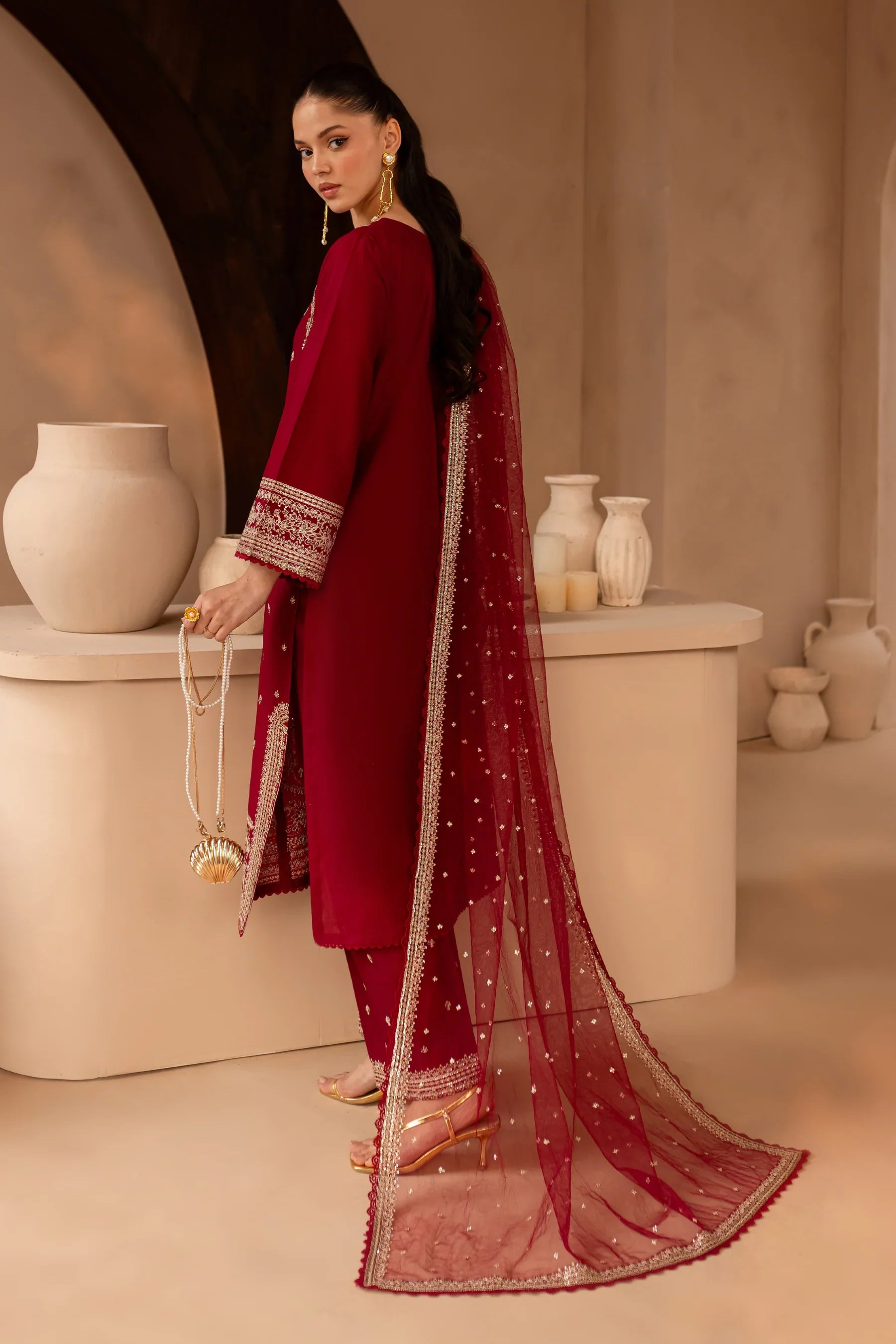 Hayzen 3Pc Embroidered Dress