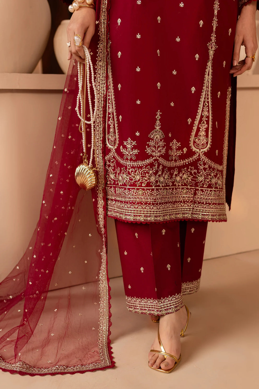 Best Selling - Hayzen 3Pc Embroidered Dress