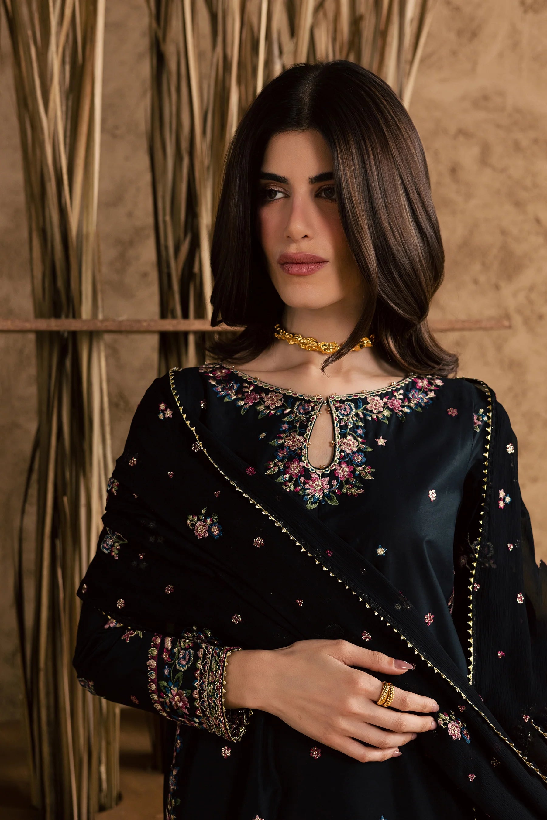 Johana 3Pc Festive Embroidered Dress