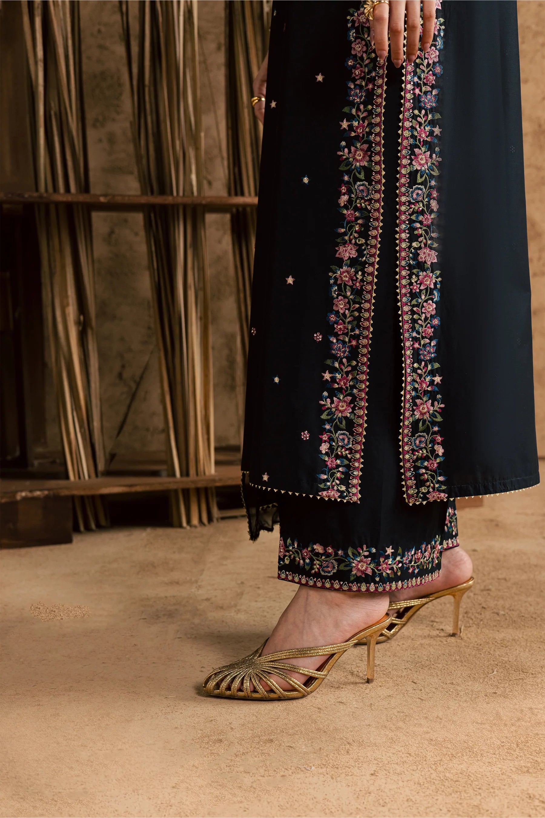 Johana 3Pc Festive Embroidered Dress