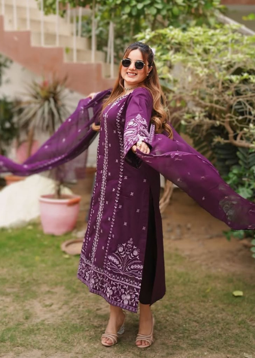 Kyra 3Pc Embroidered Dress