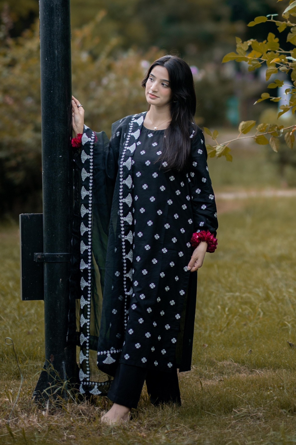 Mahbas 3Pc Embroidered Dress