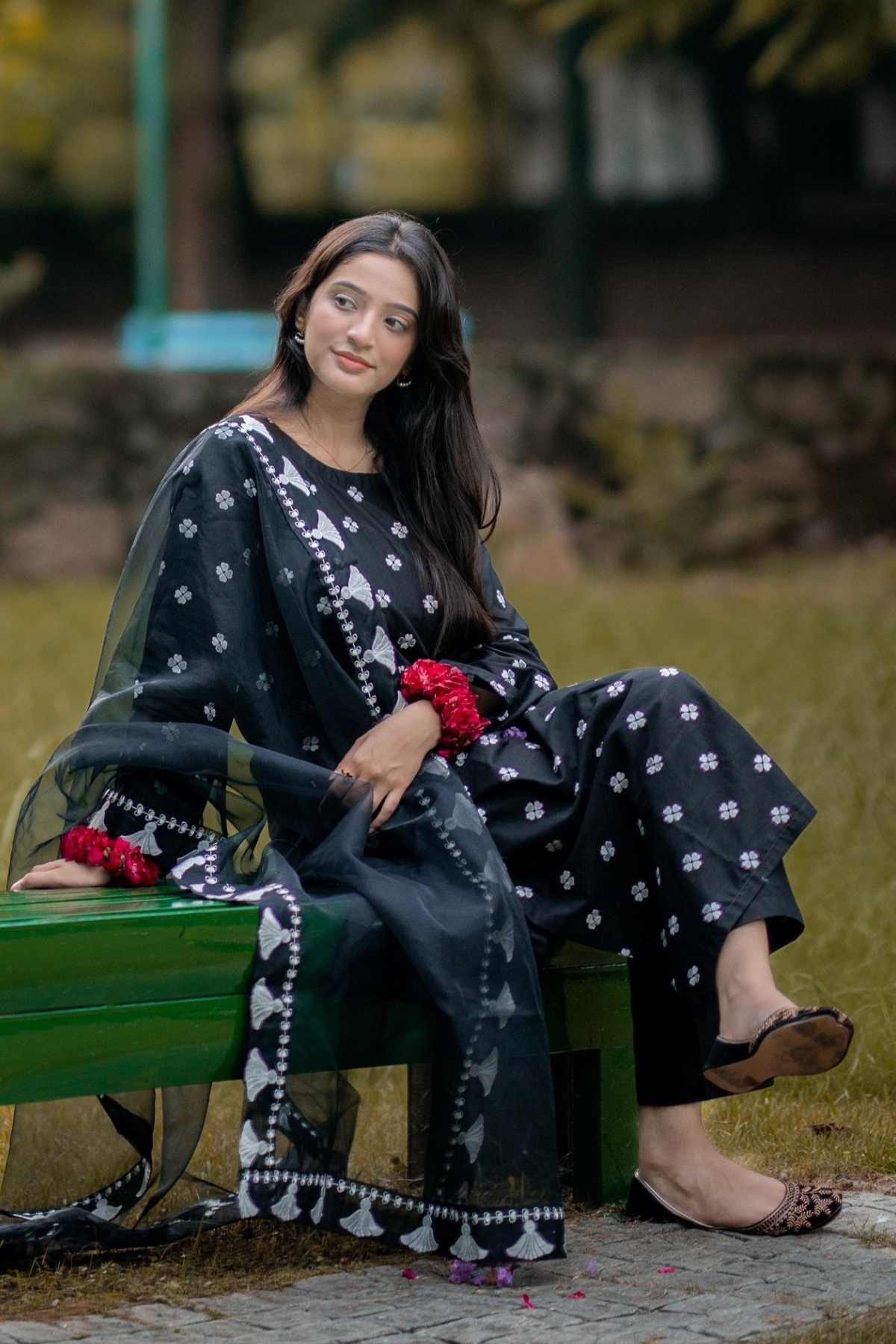 Mahbas 3Pc Embroidered Dress