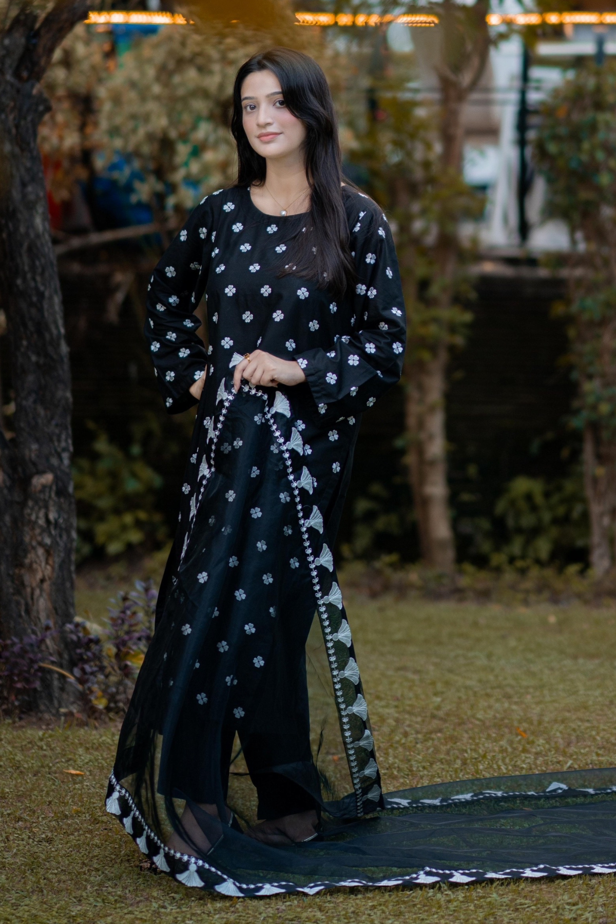 Mahbas 3Pc Embroidered Dress