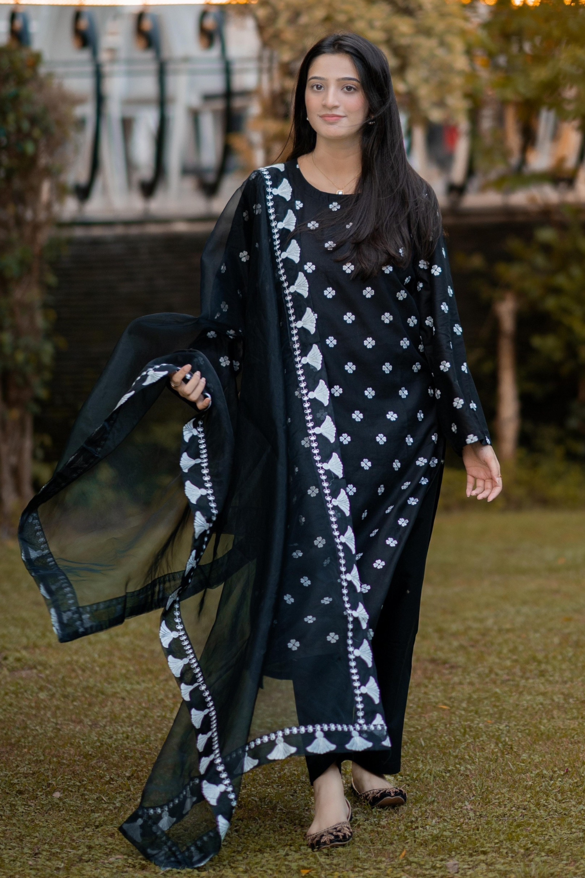 Mahbas 3Pc Embroidered Dress