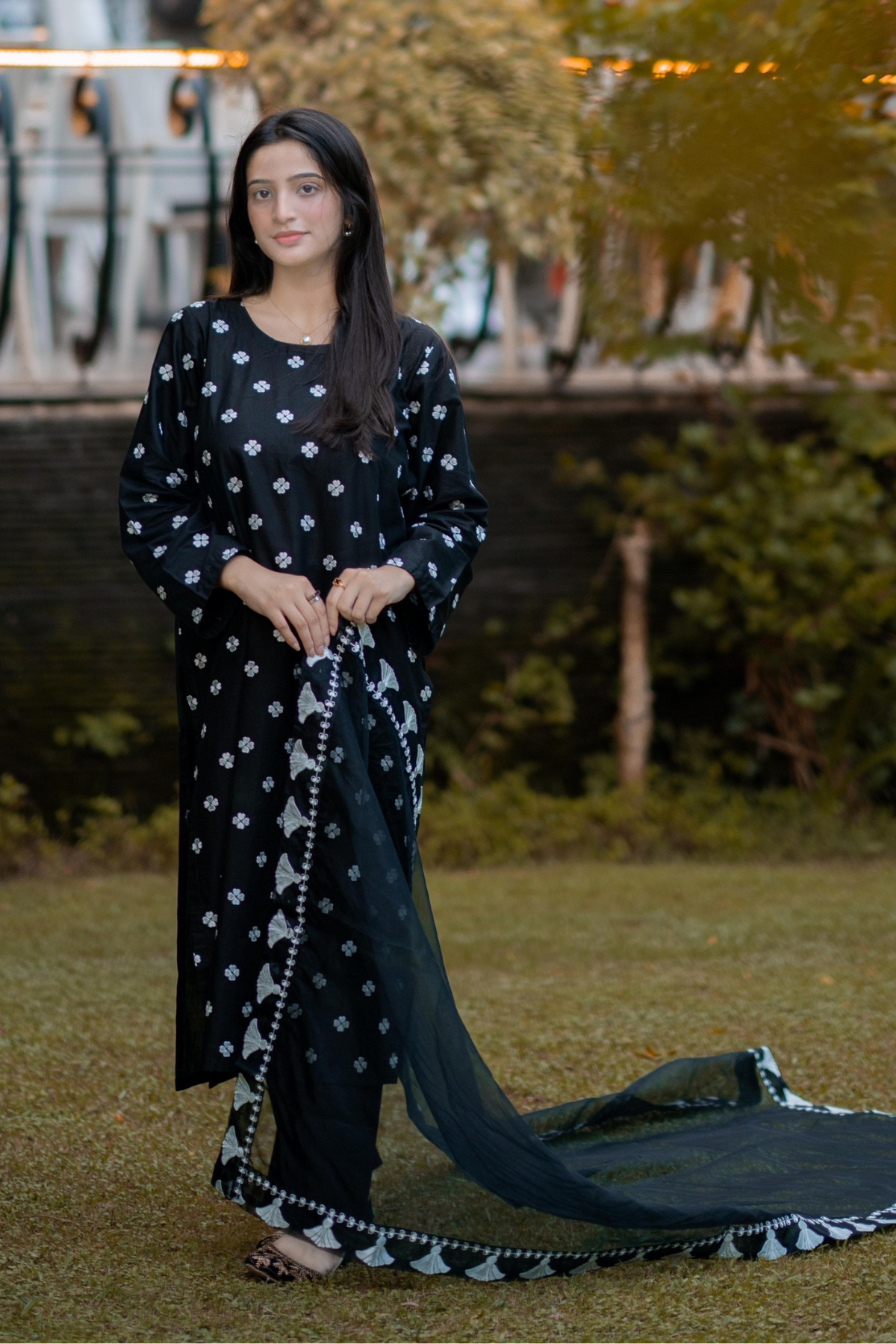 Mahbas 3Pc Embroidered Dress