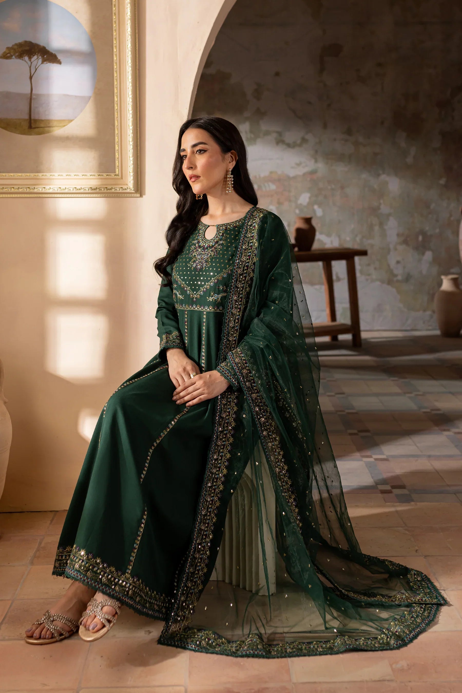 Mystic 3Pc Embroidered Dress