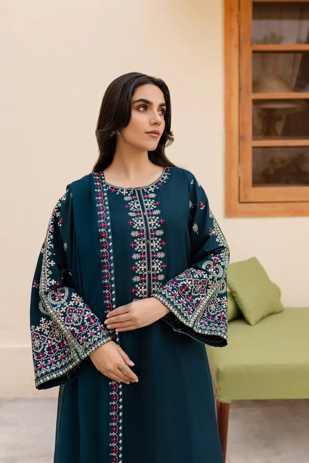 Nihan 3Pc Embroidered Dress