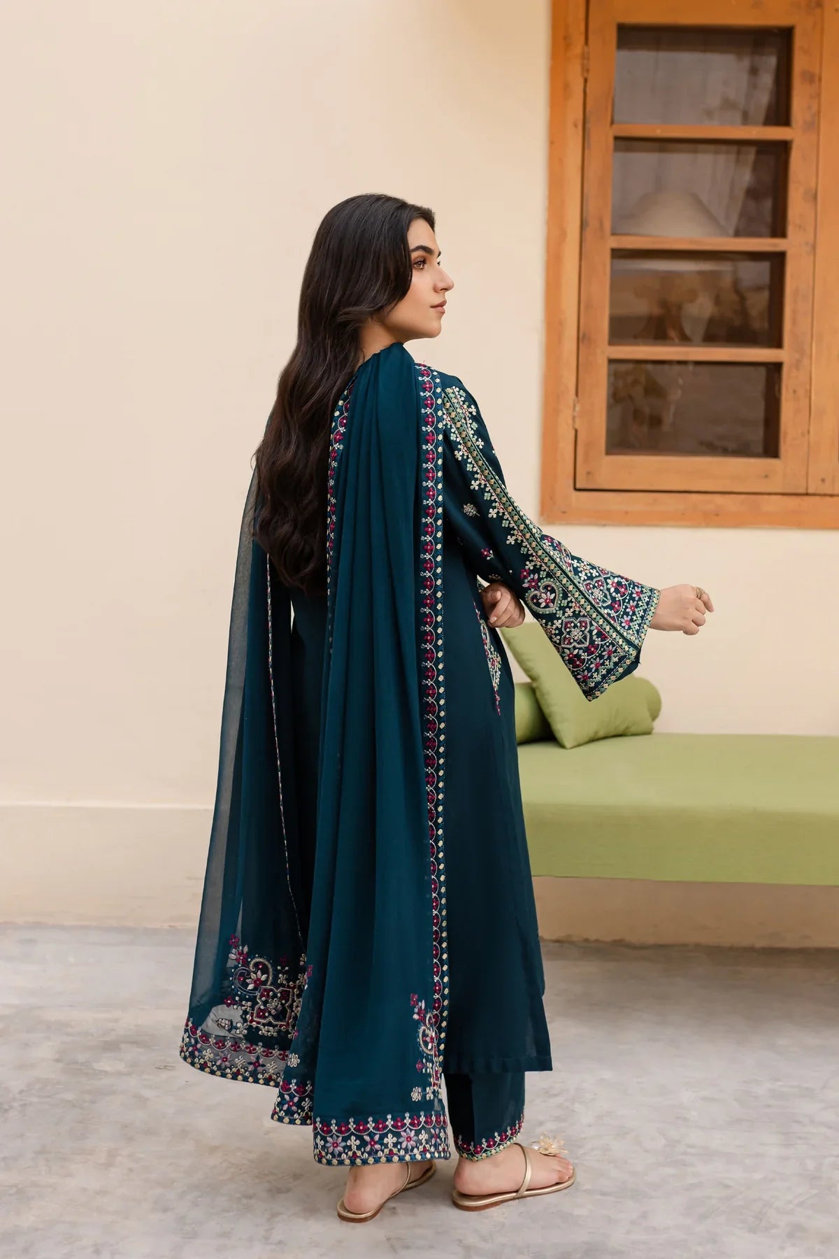 Nihan 3Pc Embroidered Dress