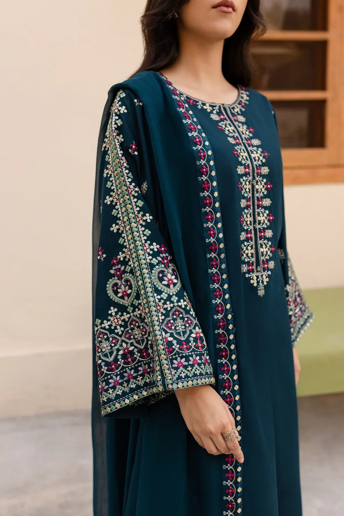 Nihan 3Pc Embroidered Dress