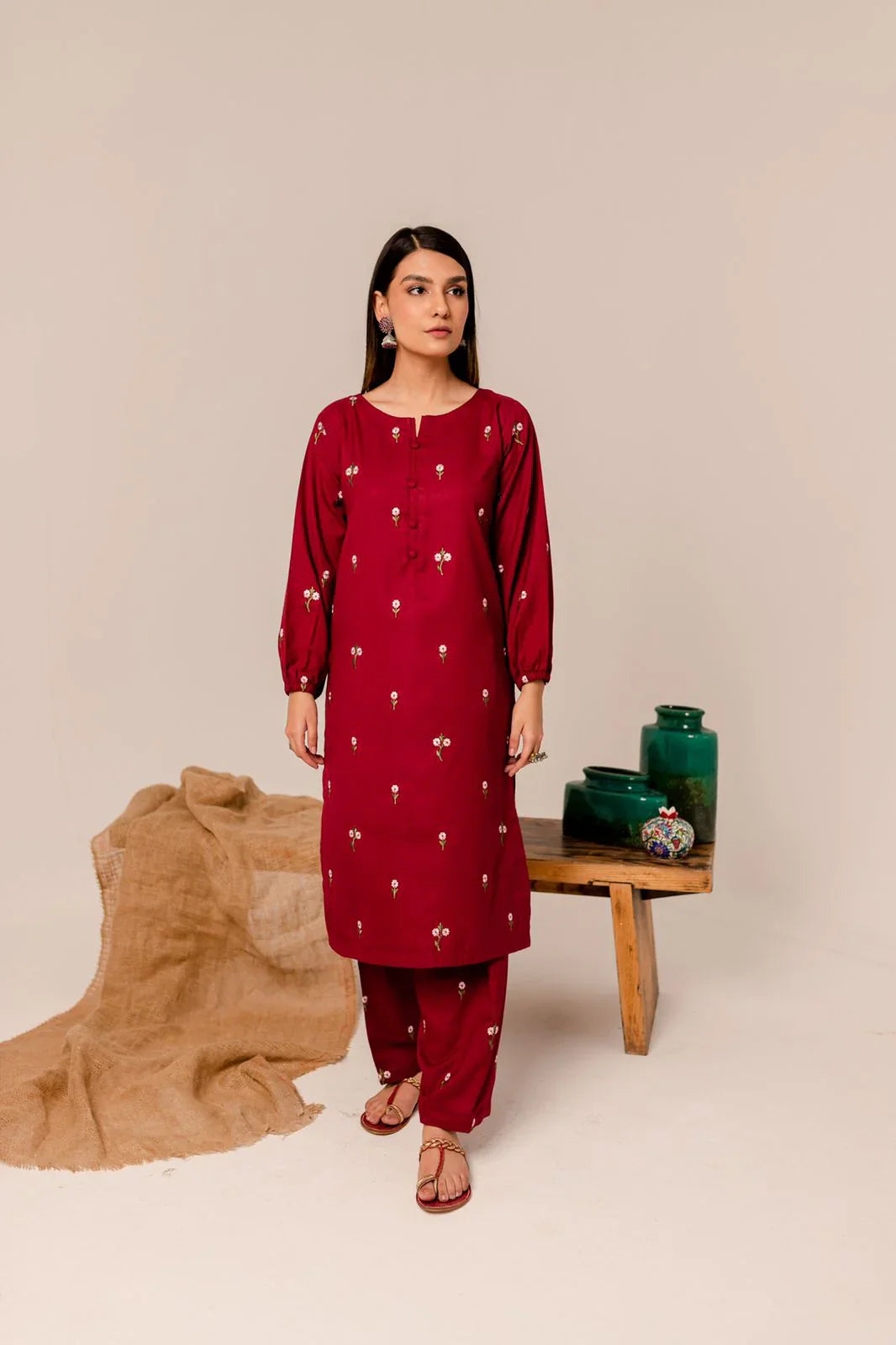 Parel 2Pc Embroidered Dress