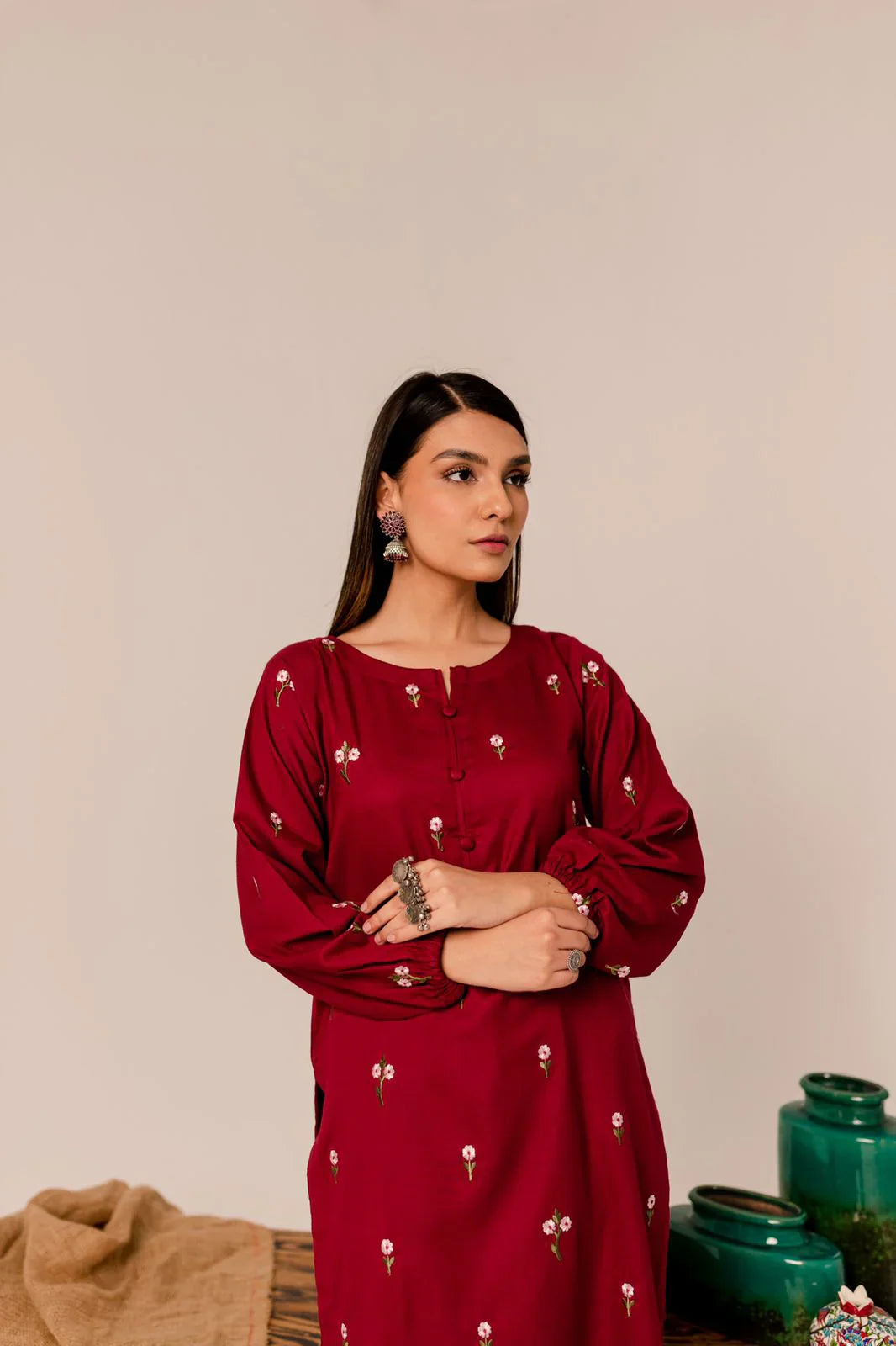 Parel 2Pc Embroidered Dress