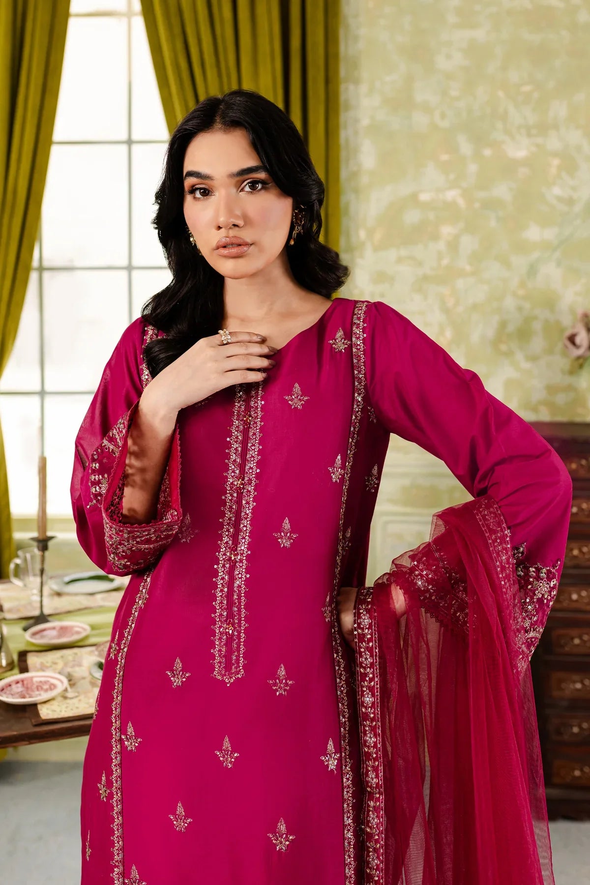 Polo 3Pc Embroidered Dress