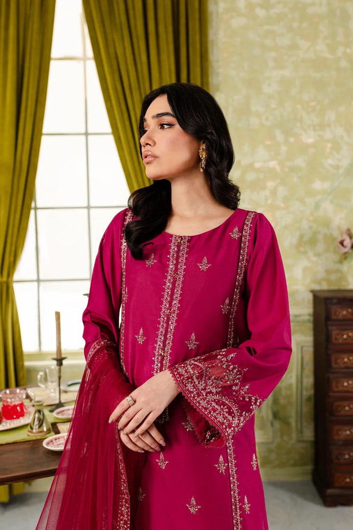 Winter - Best Selling - Polo 3Pc Embroidered Dress - Warisha Pret