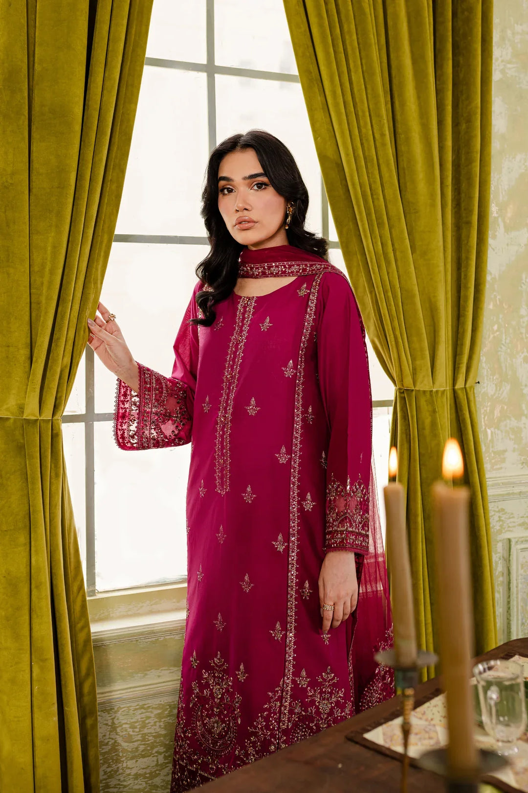 Winter - Best Selling - Polo 3Pc Embroidered Dress - Warisha Pret