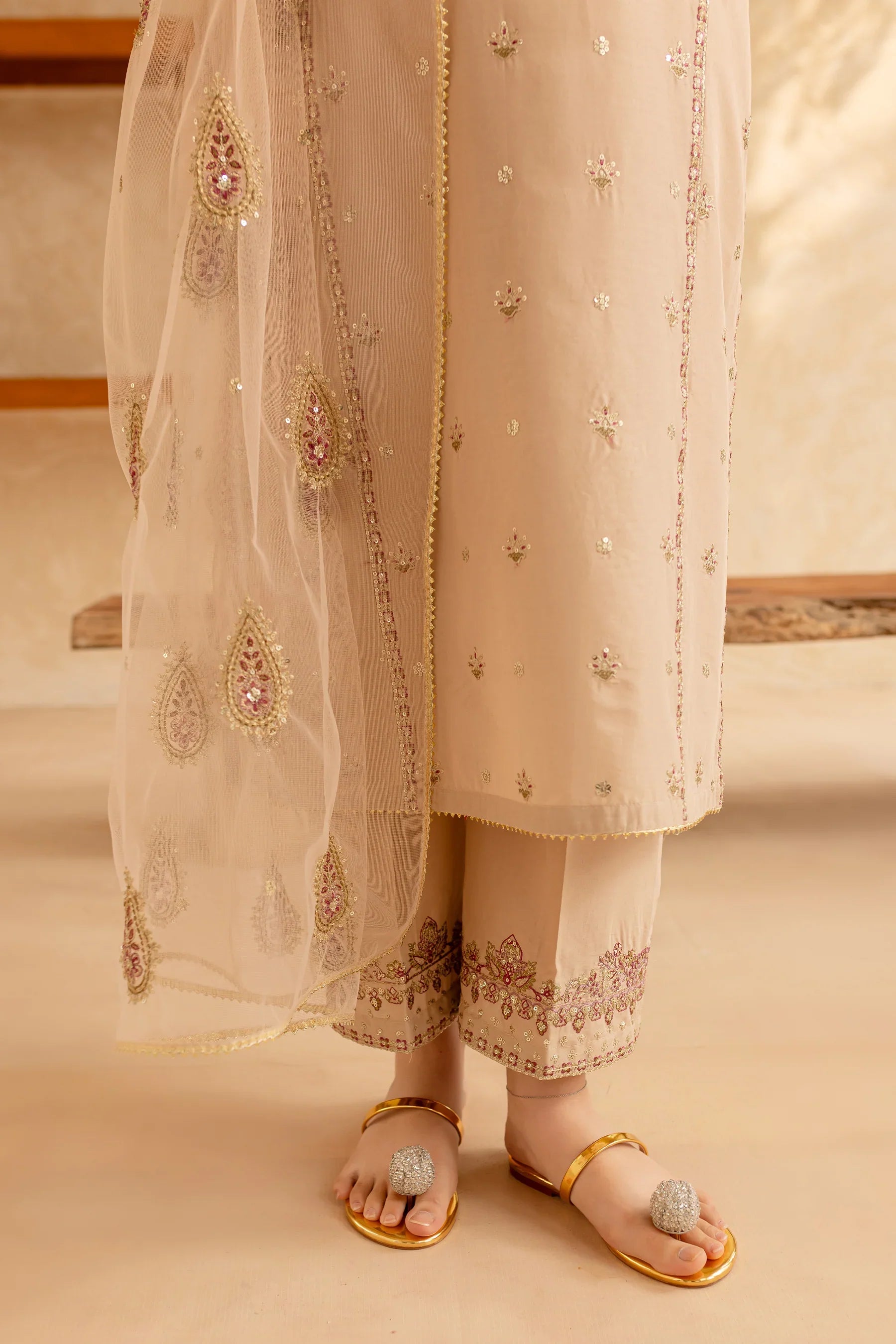 Rafaello 3Pc Embroidered Dress