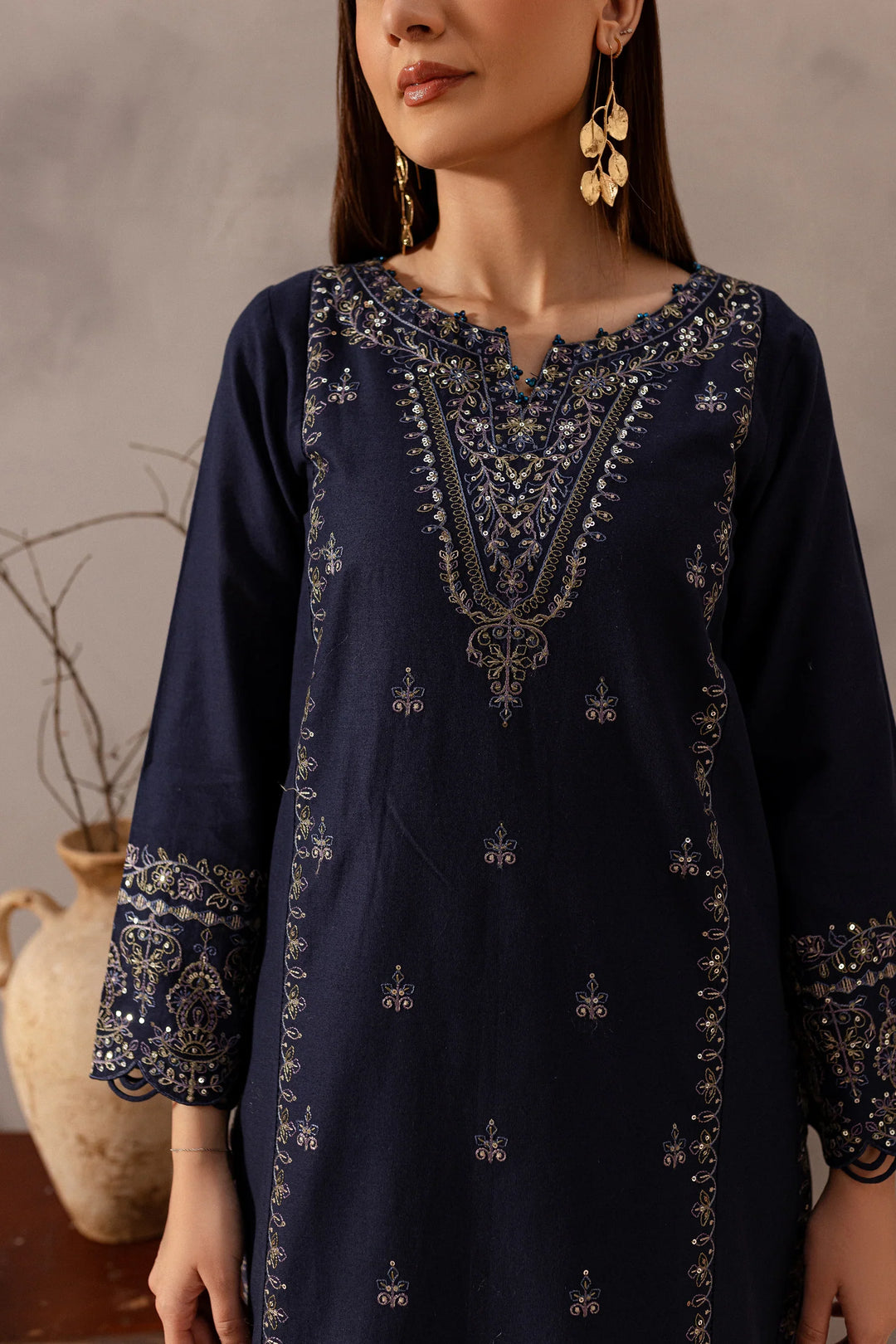 Best Selling - Rhea 2Pc Embroidered Dress