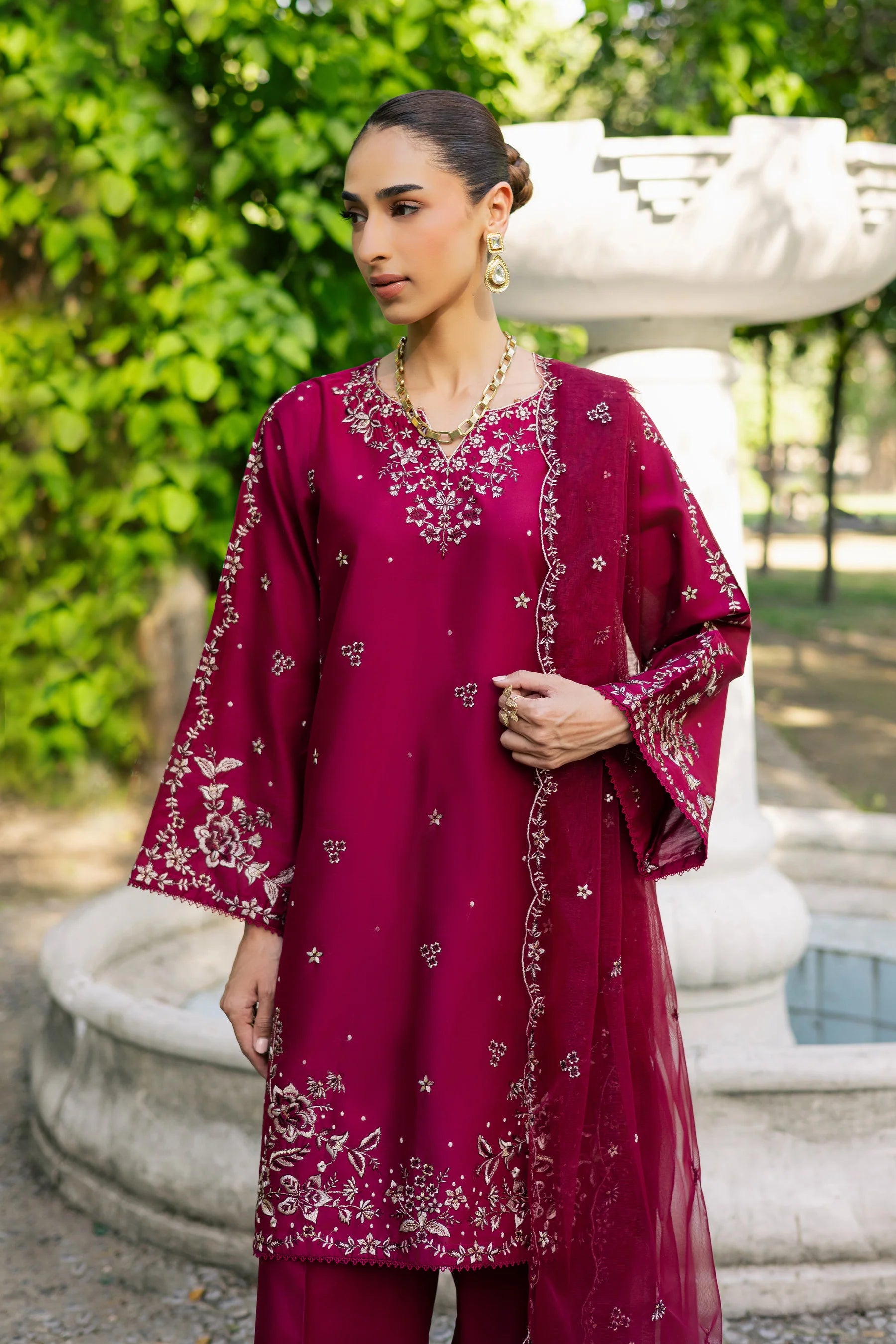 Rosa 3Pc Festive Embroidered Dress